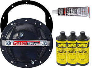 Reinforced Differential Cover Kit for GM 8.2"/8.5" 10-Bolt Includes: Cover, Gear Oil, Gasket, & RTV