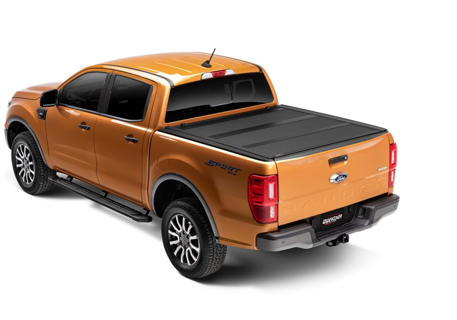 AX22022 Armor Flex Hard Folding Cover, Fits Select Ford Ranger Crew Cab, 5'Bed, Black Textured