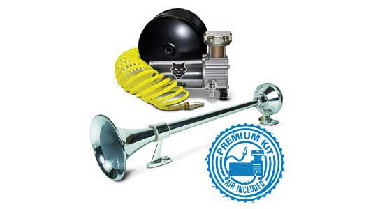 HP10238 Premium Large Single Air Horn w/ Air Horn (HP10234) And Onboard Air (HP10163)