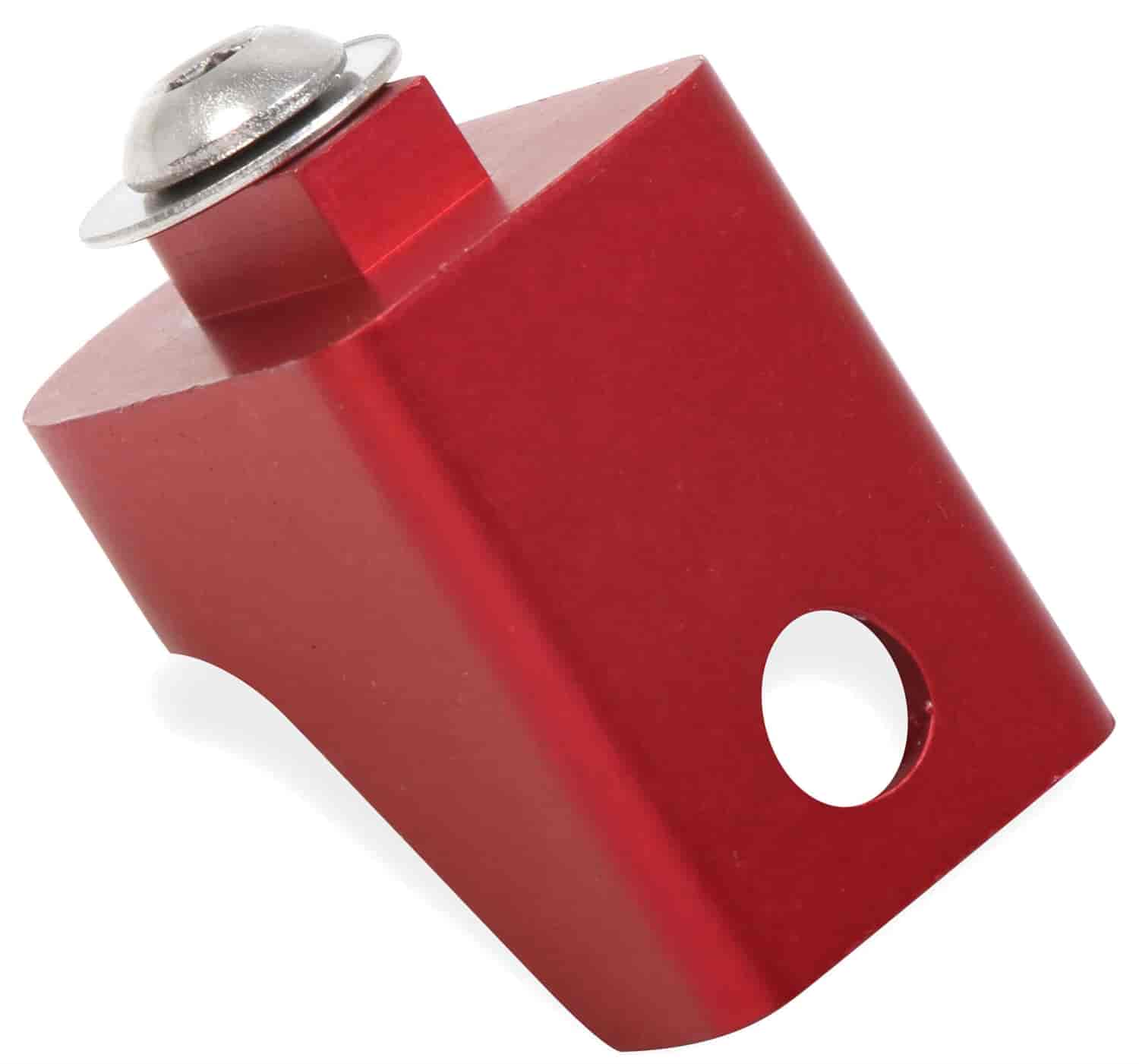 Cable Mount Bracket Fits Lokar-Style Cable, Use With Throttle Cable Bracket - Red Finish