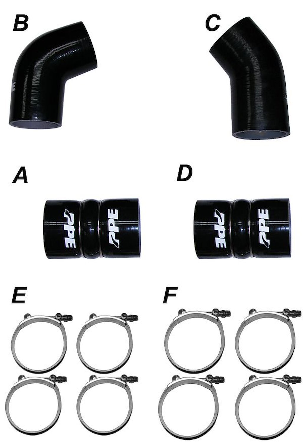 115910405 Silicone Hose Kit with Stainless Steel Clamps - GM 2004.5-2005 LLY (115910405)