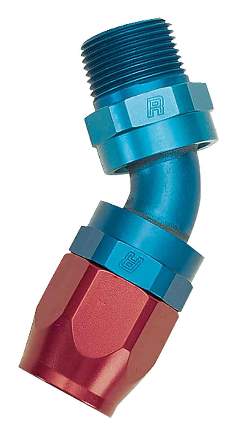 Full Flow Swivel Hose End 45-Degree