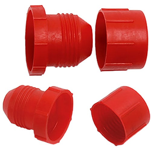 Plastic AN Cap & Plug Set -03 thru -12 AN Caps, six of each AN size