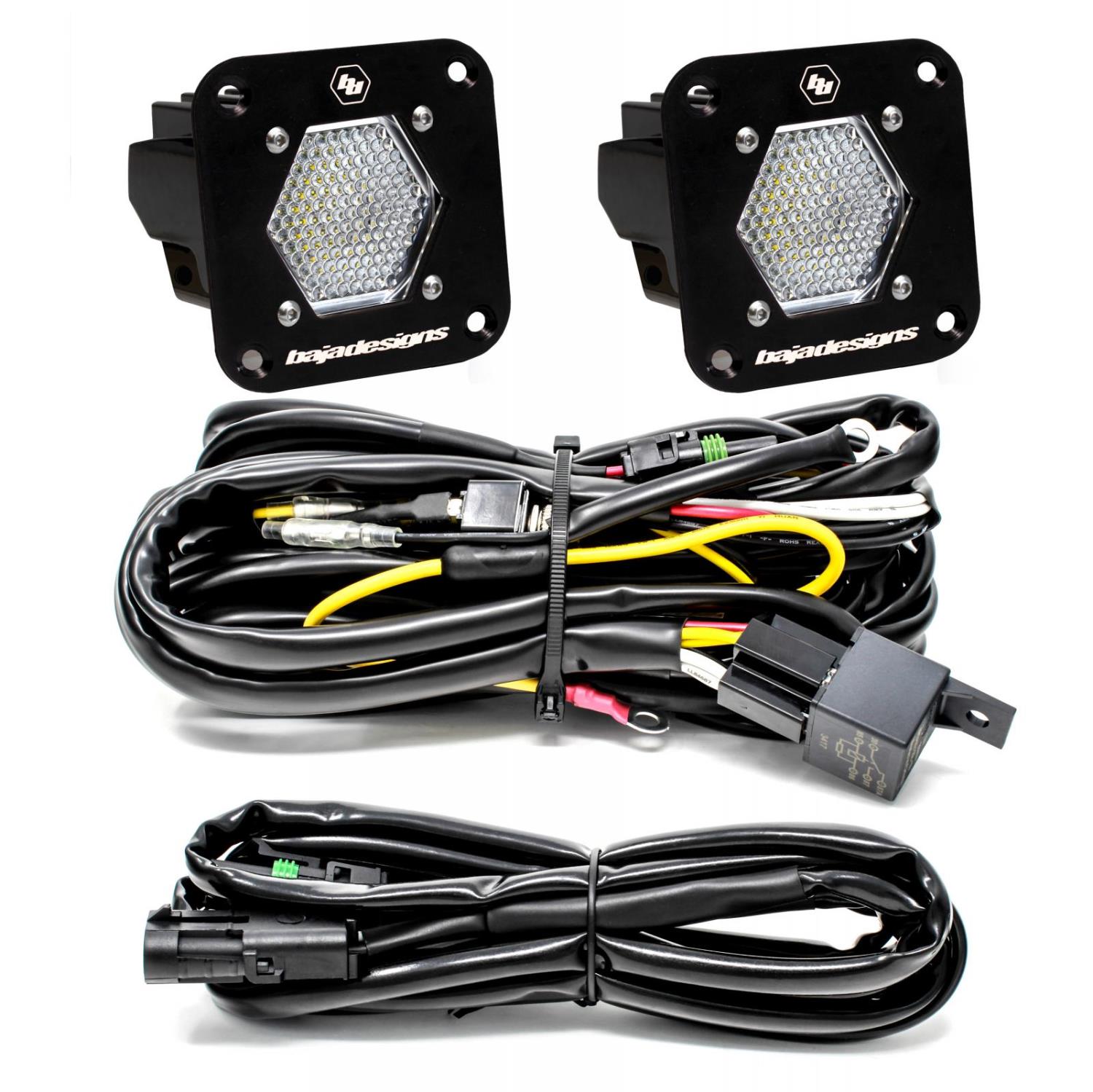 S1 Black Flush Mount LED Light Pod Reverse Kit [Universal]