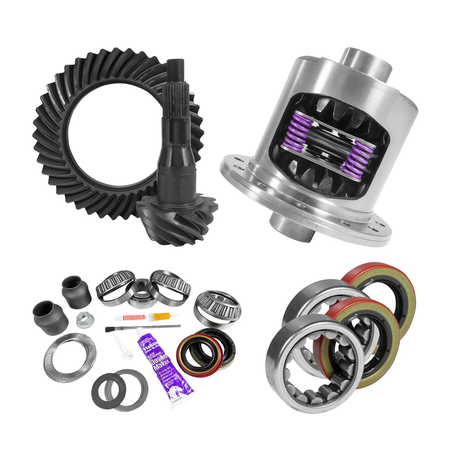 9.75 in. Ford 3.55 Rear Ring & Pinion, Install Kit, 34Spl Posi, Axle Bearings