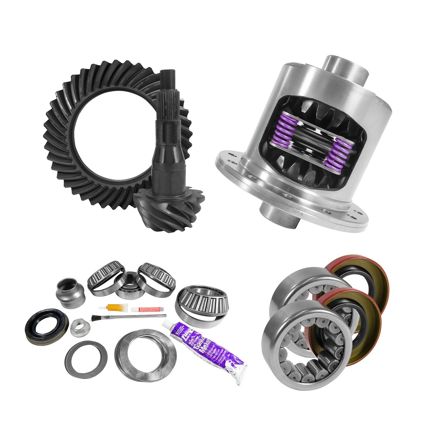 9.75 in. Ford 3.55 Rear Ring & Pinion, Install Kit, 34Spl Posi, Axle Bearings