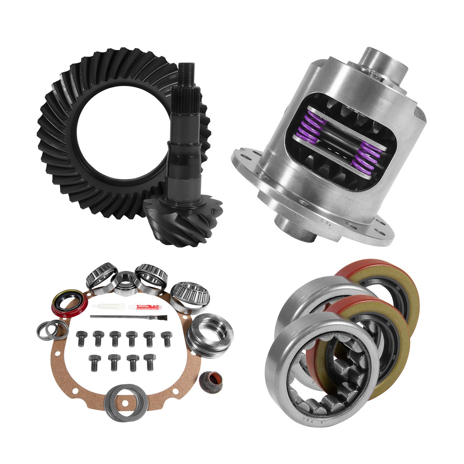8.8 in. Ford 3.31 Rear Ring & Pinion, Install Kit, 28Spl Posi, 2.25 in. Axle Bearings