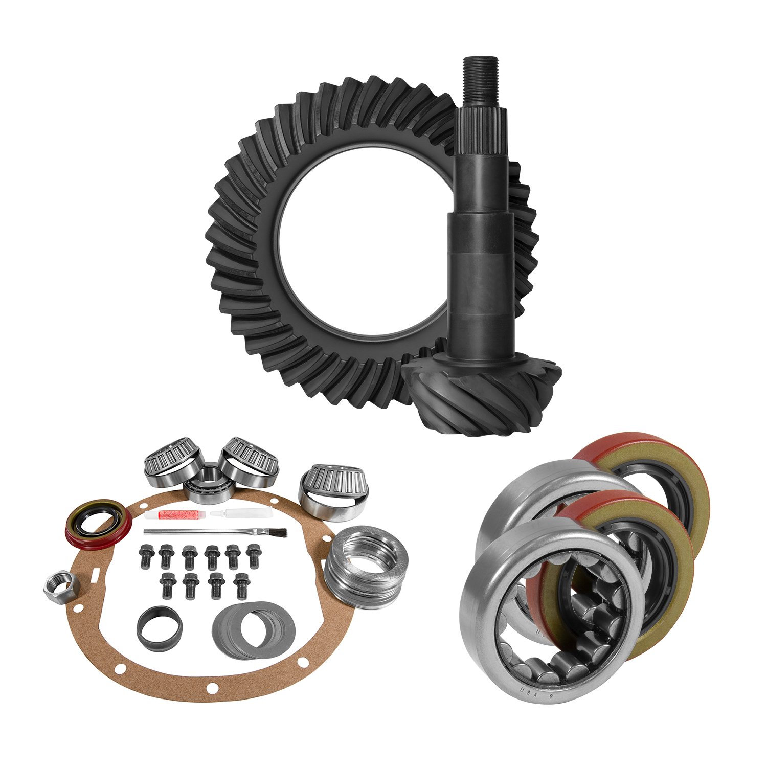 USA Standard 10664 8.2 in. GM 3.08 Rear Ring & Pinion Install Kit, 2.25 in. Od Axle Bearings & Seals