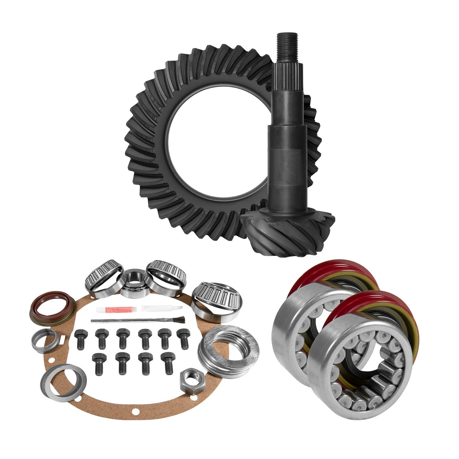 USA Standard 10735 8.6 in. GM 4.56 Rear Ring & Pinion Install Kit, Axle Bearings & Seal