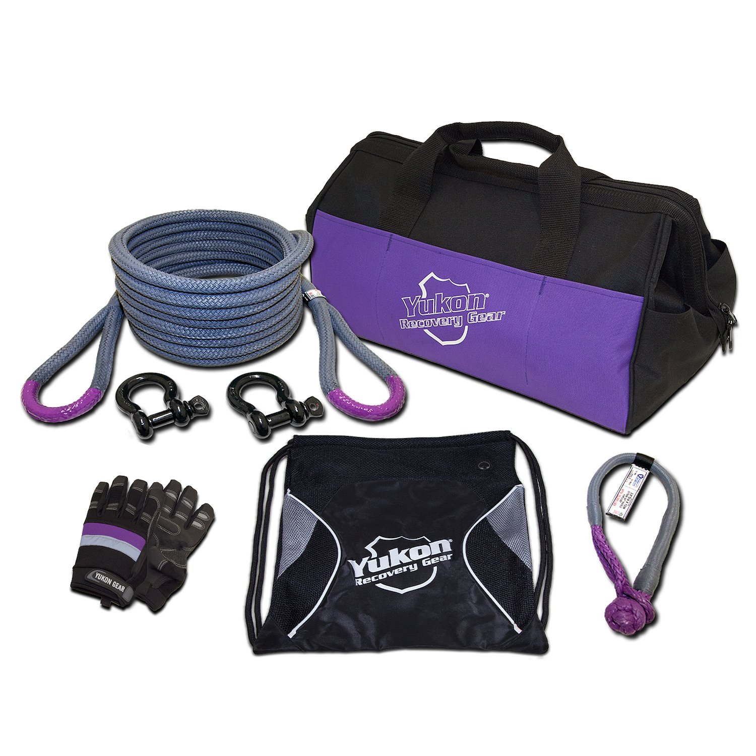 Recovery Gear Kit With 7/8?, 30-Foot Long Kinetic Rope, Shackles, & More