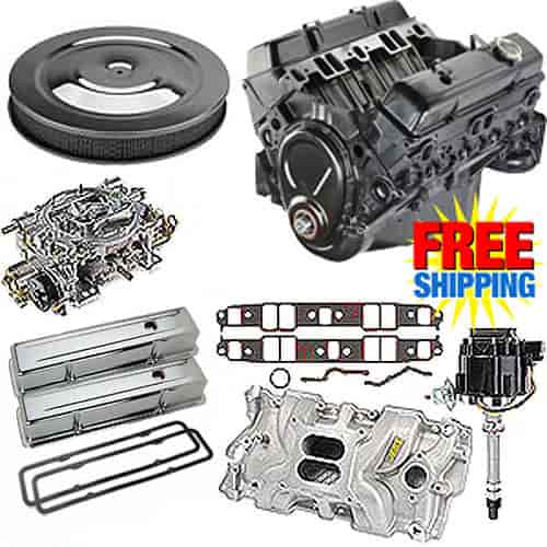 GM 350 Engine Kit w/ Components Includes Carb Intake ... gm 350 intake manifold to engine diagram 