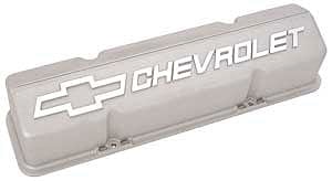 Small Block Chevy Competition Valve Cover Bow Tie Chevrolet Script Logo