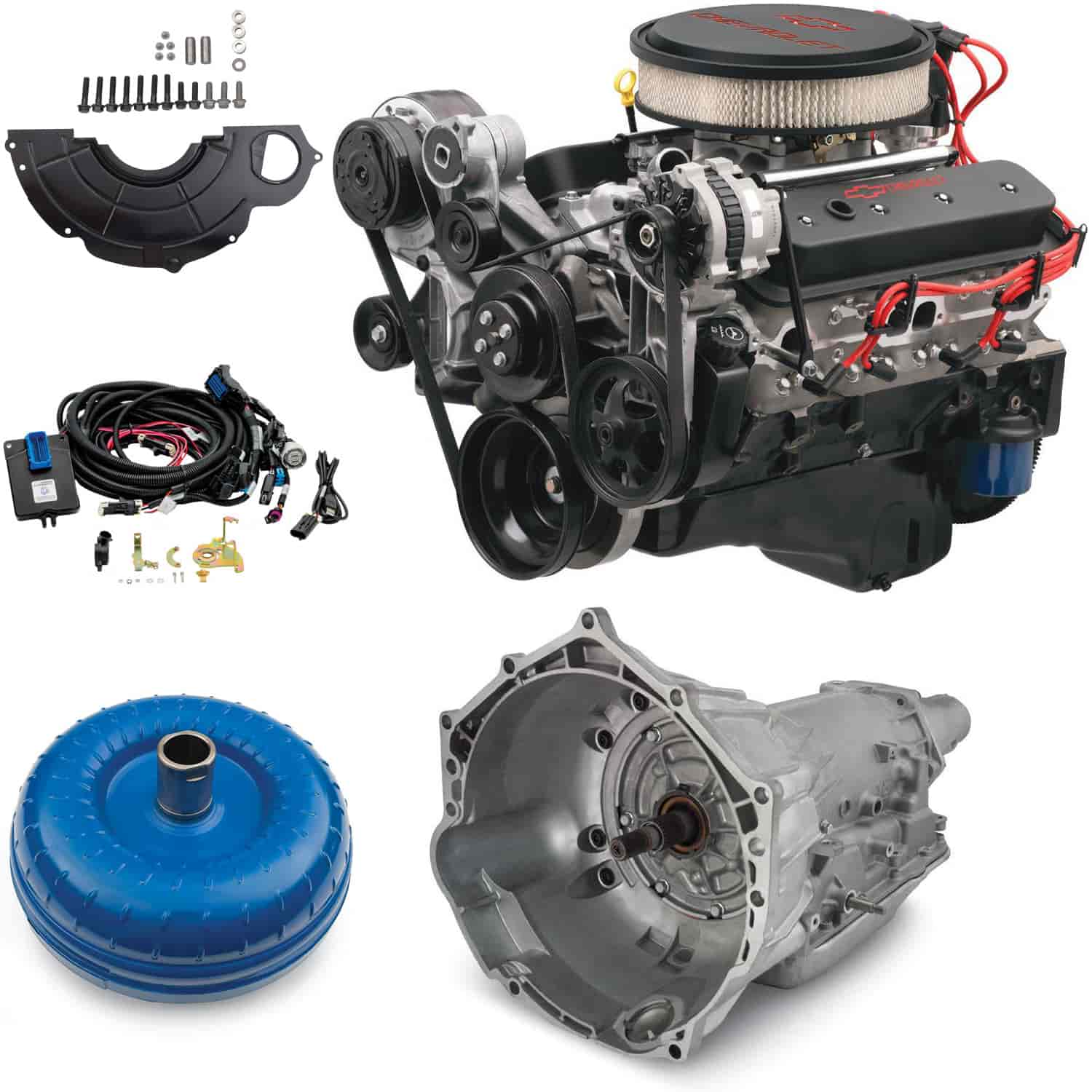Chevrolet Performance k Sp3 Efi Turn Key 3 Small Block Chevy Connect Cruise Powertrain System With Supermatic 4l70 E Automatic Transmission Jegs