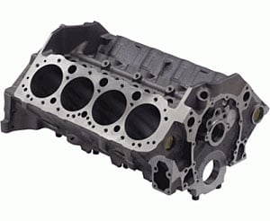 Chevy 24502503: Cast Iron Bow Tie Race Engine Block SBC | JEGS