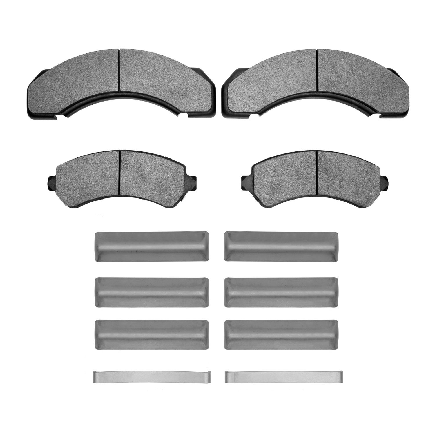 Super-Duty Brake Pads & Hardware Kit, 1994-2002 GM, Position: Front & Rear