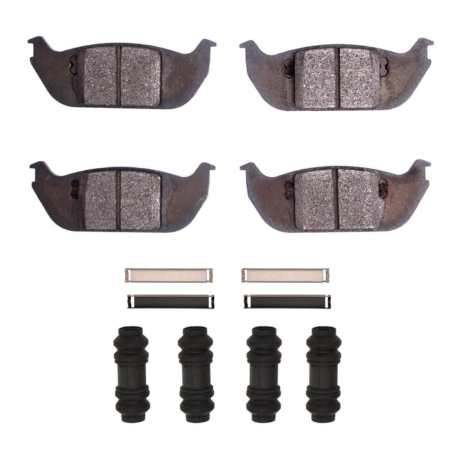 Super-Duty Brake Pads & Hardware Kit, 2003-2005 Ford/Lincoln/Mercury/Mazda, Position: Rear