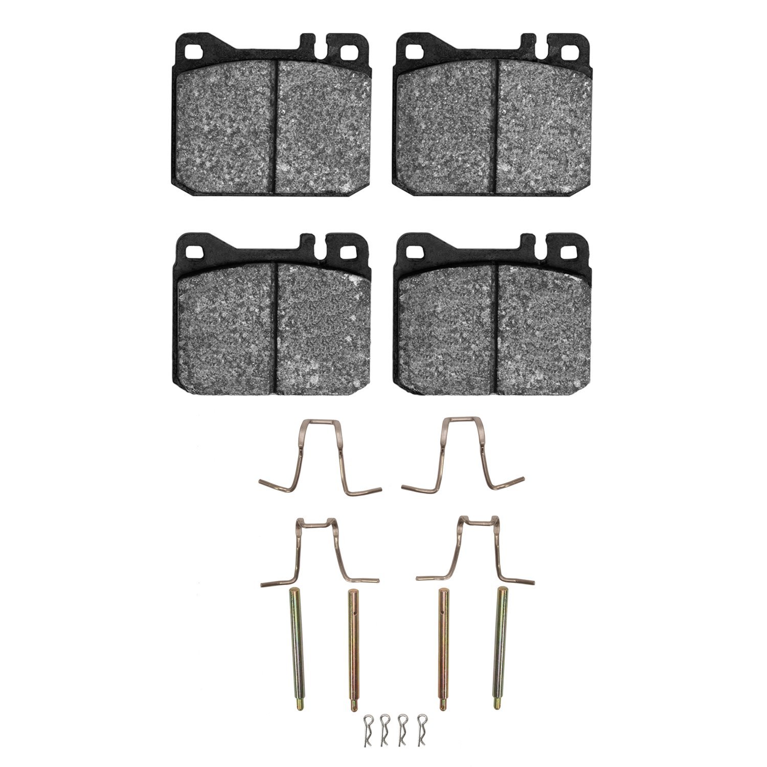 Ceramic Brake Pads & Hardware Kit, 1973-1979 Mercedes-Benz, Position: Front