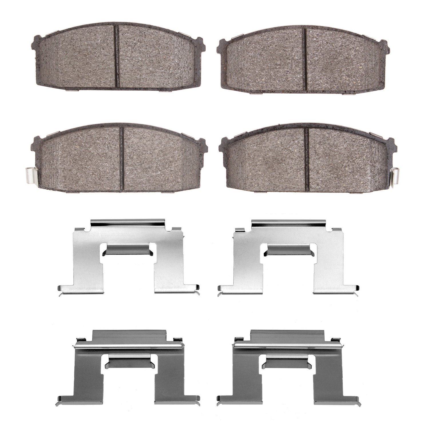 Ceramic Brake Pads & Hardware Kit, 1986-1986 Infiniti/Nissan, Position: Front