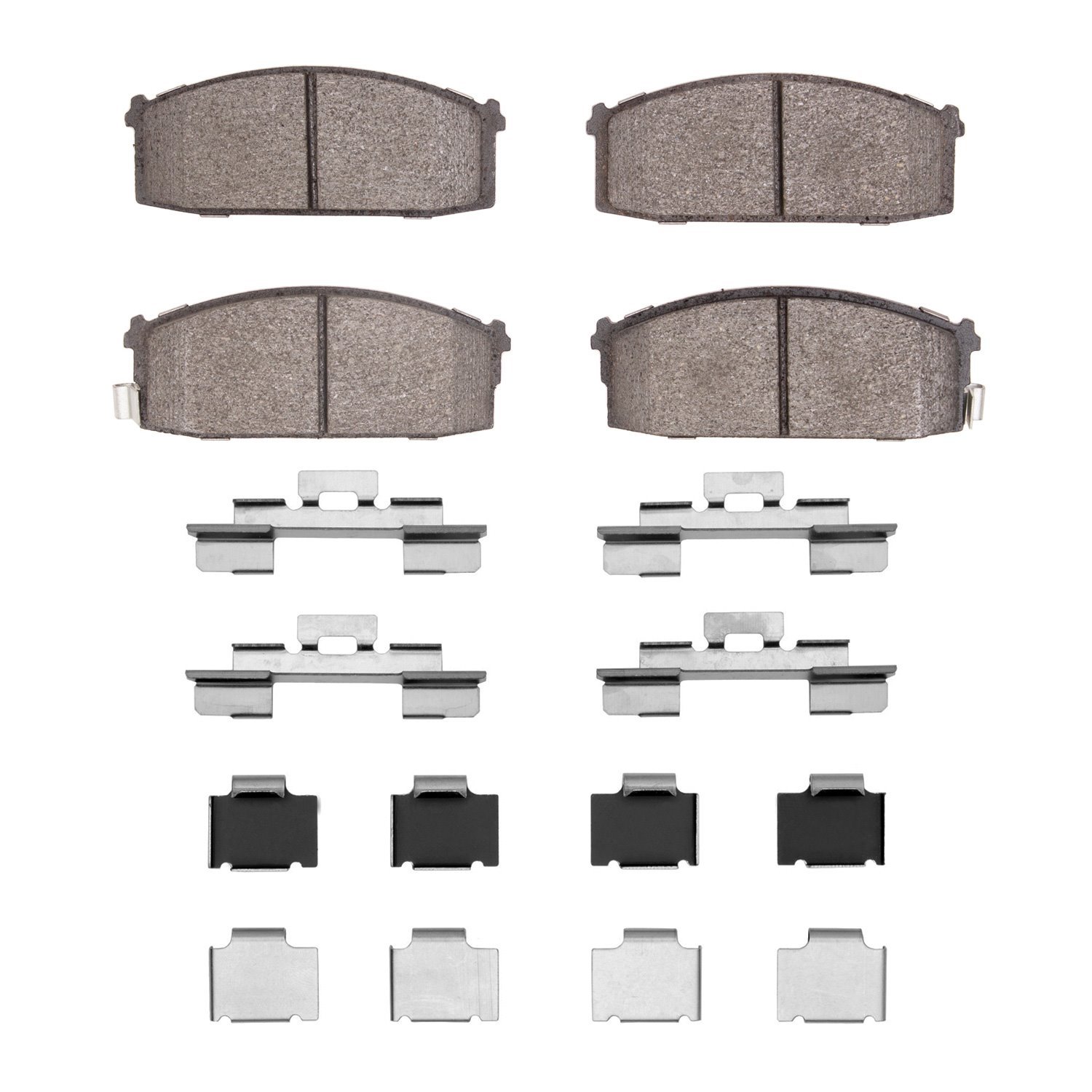 Ceramic Brake Pads & Hardware Kit, 1987-1988 Infiniti/Nissan, Position: Front