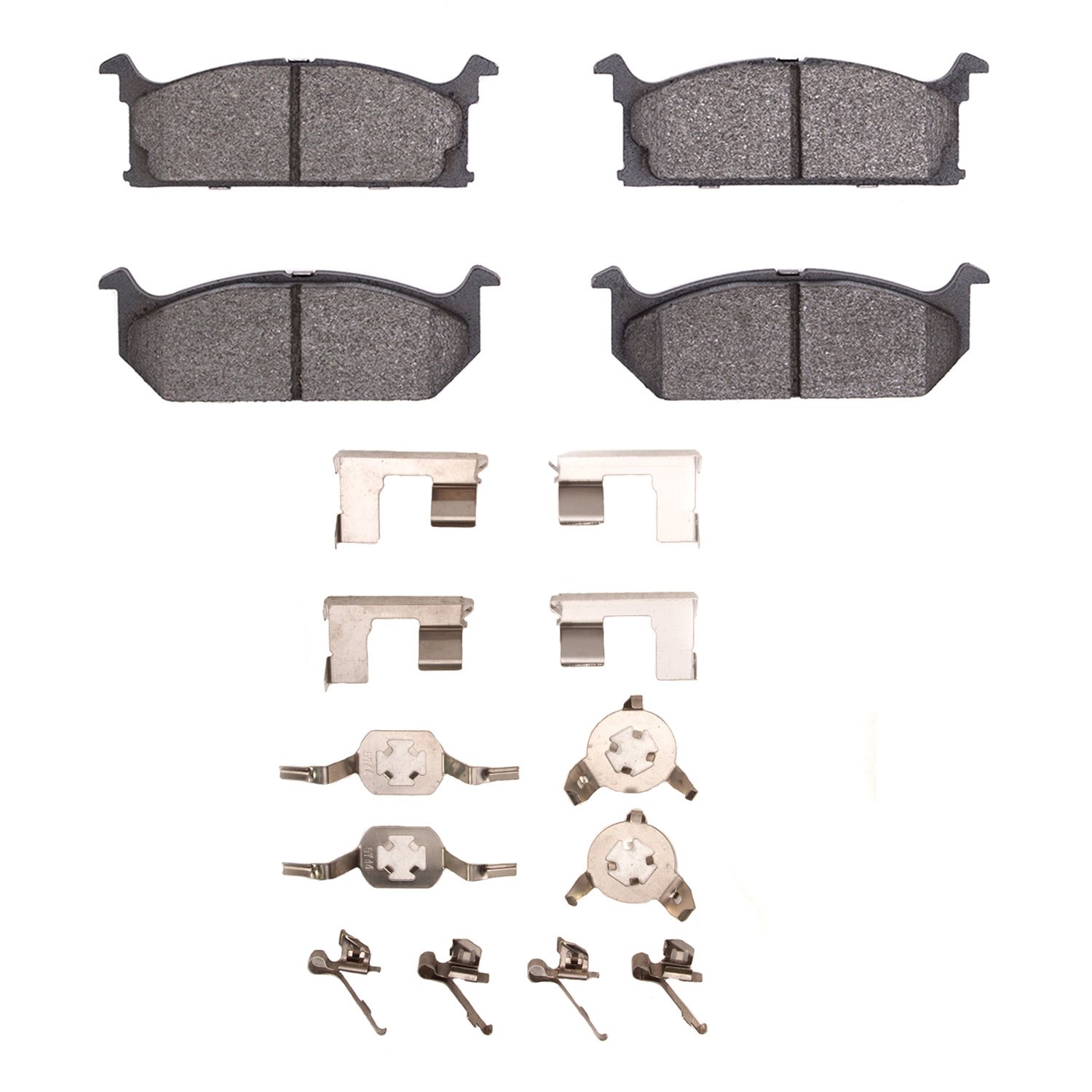 Ceramic Brake Pads & Hardware Kit, 1985-1988 Fits Multiple Makes/Models, Position: Front