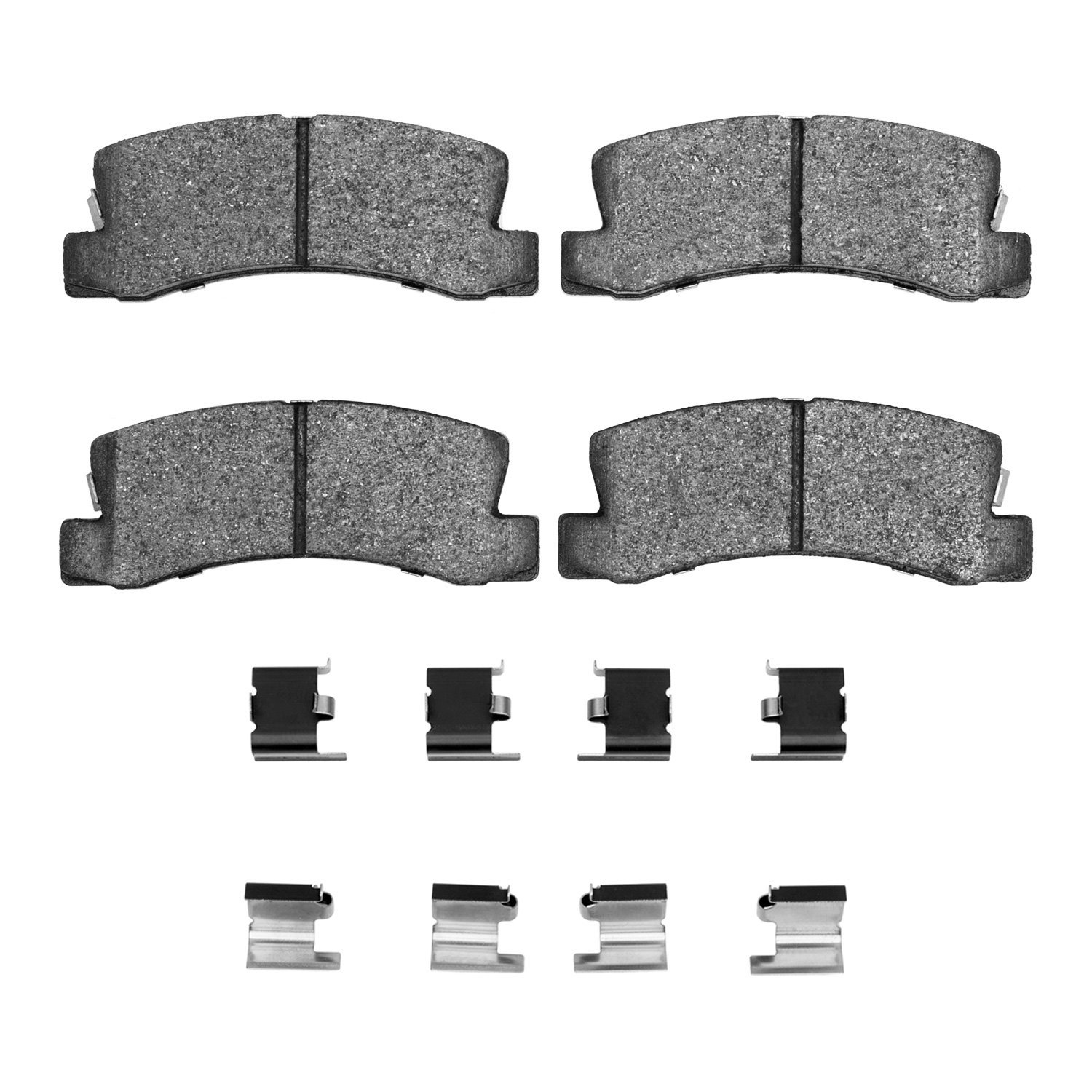 Ceramic Brake Pads & Hardware Kit, 1987-1992 Fits Multiple Makes/Models, Position: Rear