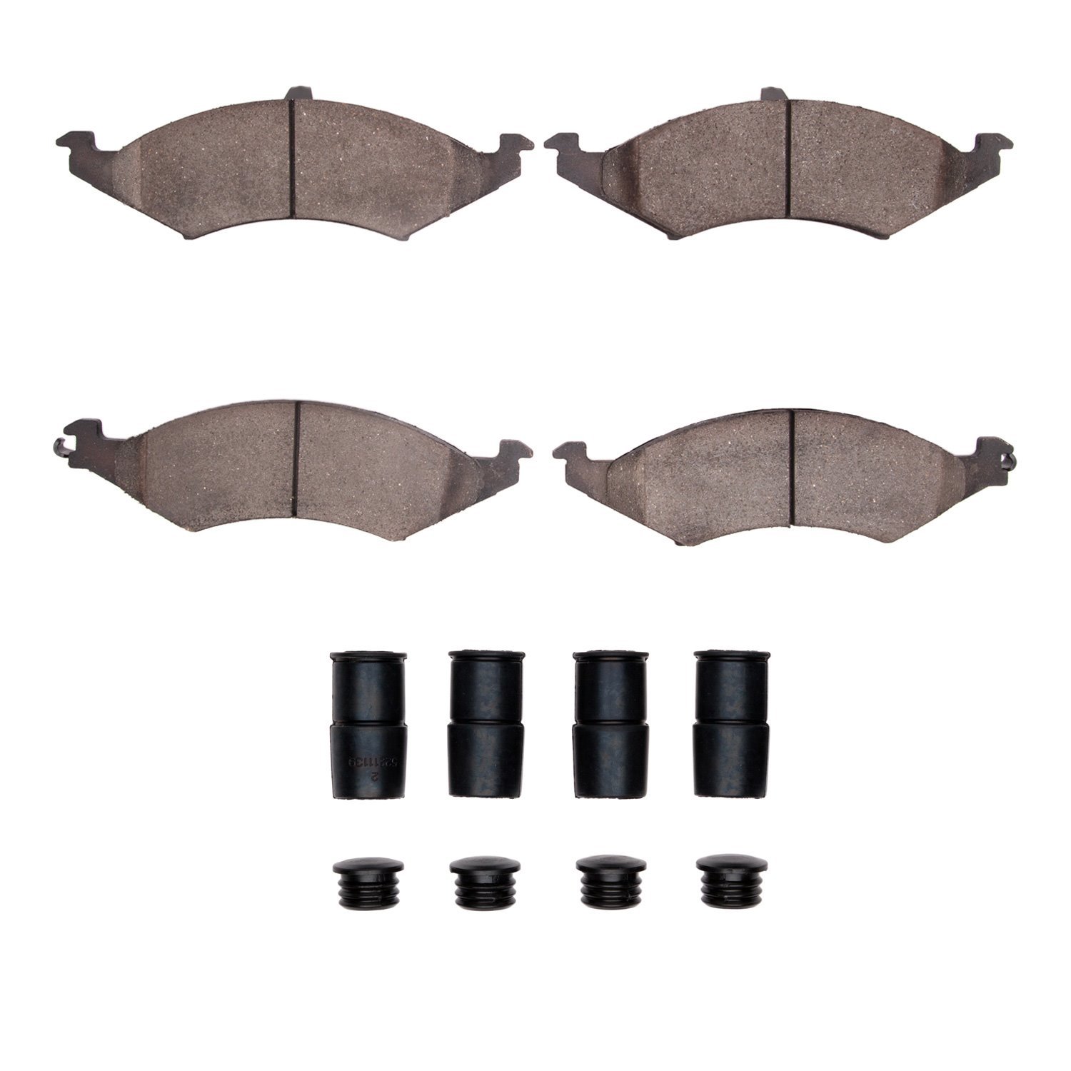 Ceramic Brake Pads & Hardware Kit, 1986-1993 Ford/Lincoln/Mercury/Mazda, Position: Front