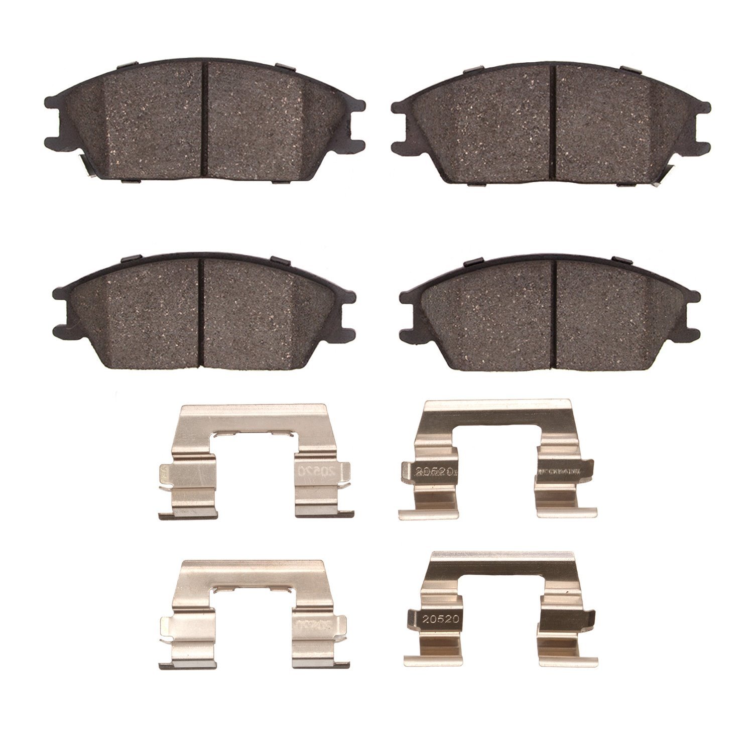 Ceramic Brake Pads & Hardware Kit, 1987-2006 Fits Multiple Makes/Models, Position: Front
