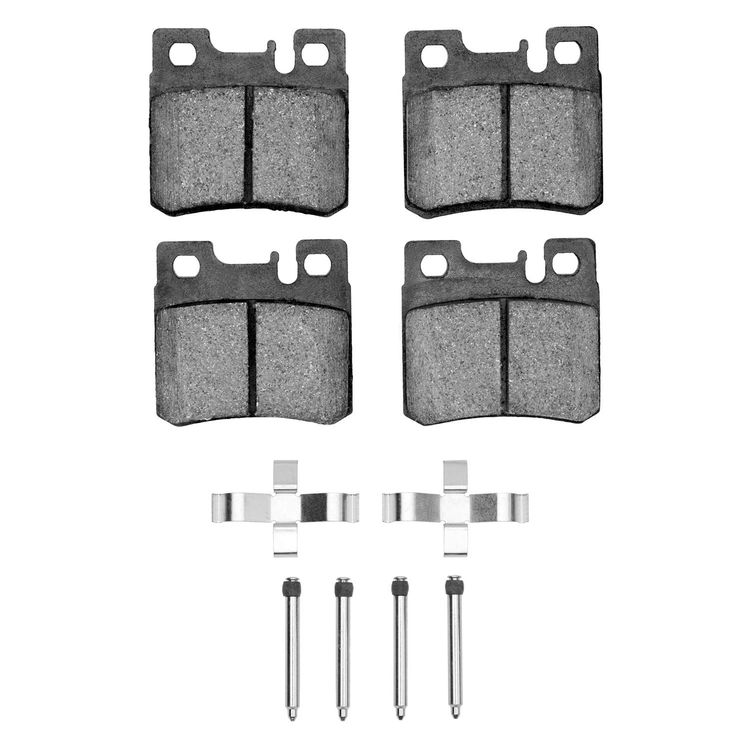 Ceramic Brake Pads & Hardware Kit, 1987-2000 Mercedes-Benz, Position: Rear