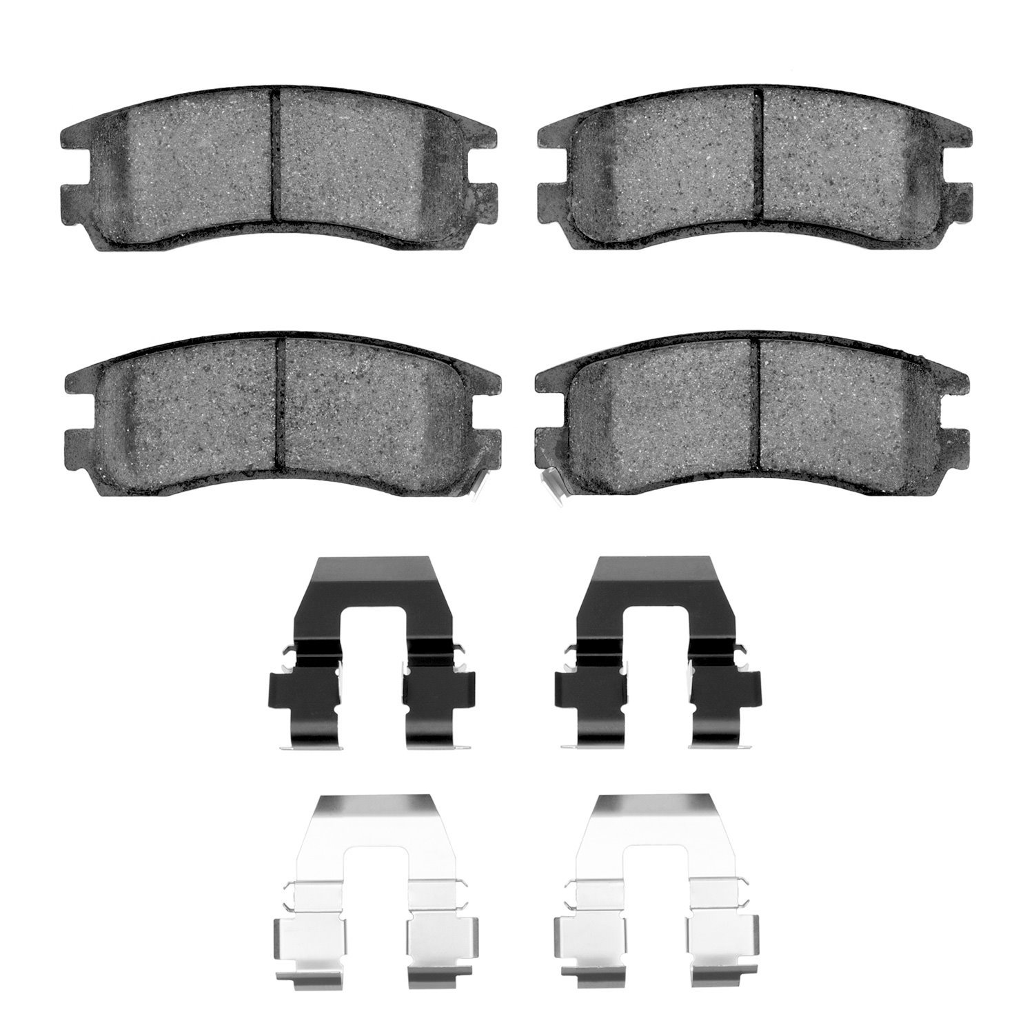Ceramic Brake Pads & Hardware Kit, 1997-2010 GM, Position: Rear
