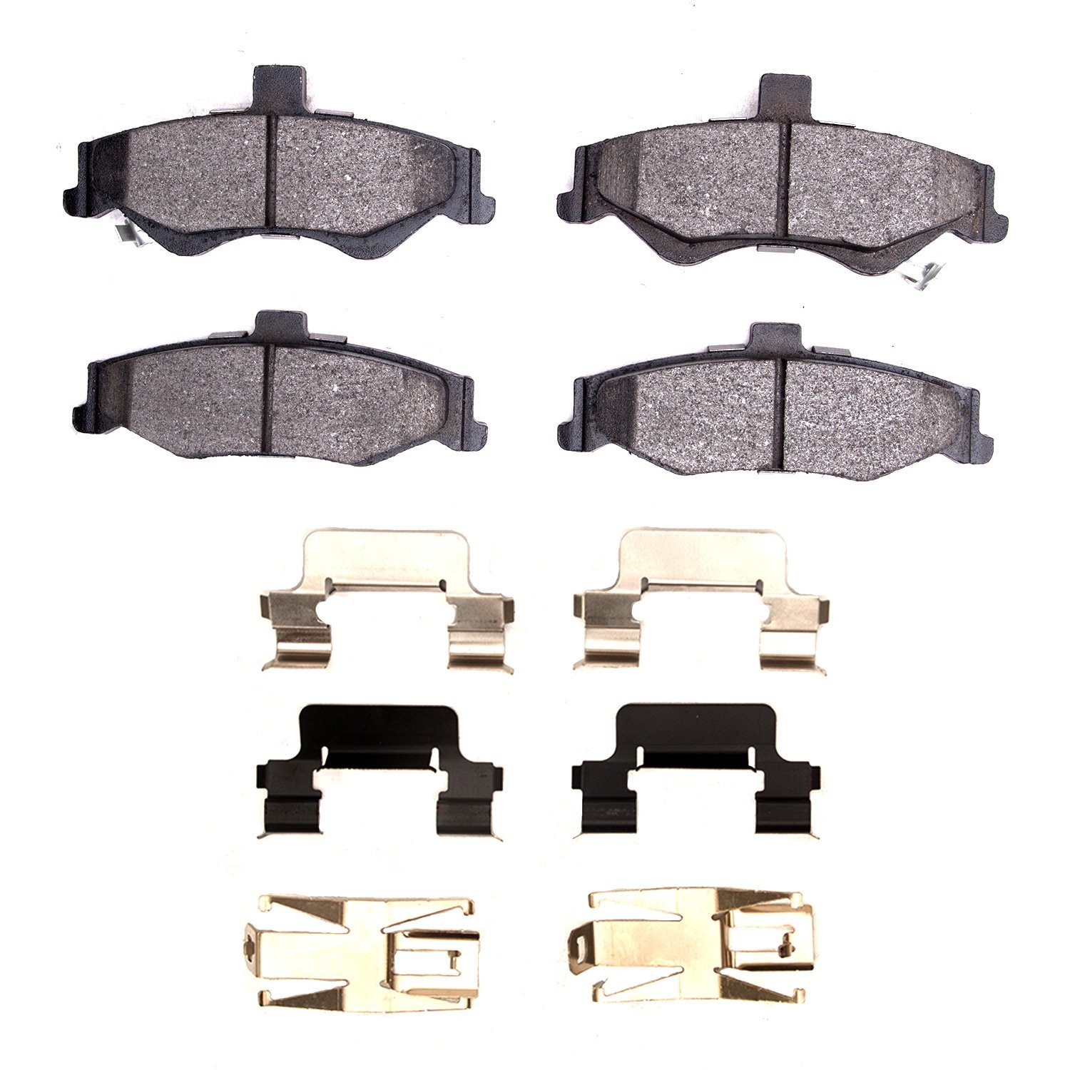 Ceramic Brake Pads & Hardware Kit, 1998-2002 GM, Position: Rear