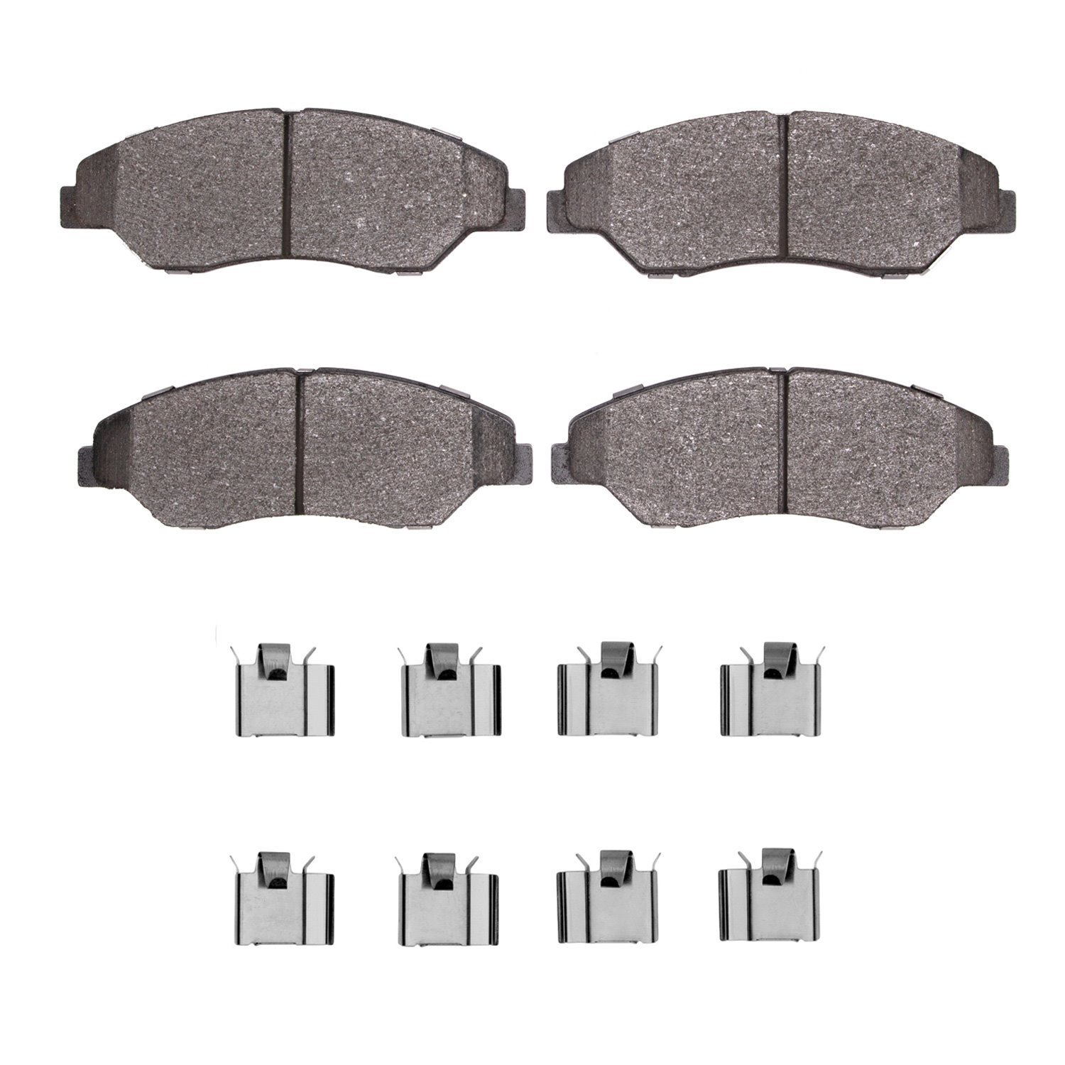 Ceramic Brake Pads & Hardware Kit, 1998-2002 Kia/Hyundai/Genesis, Position: Front