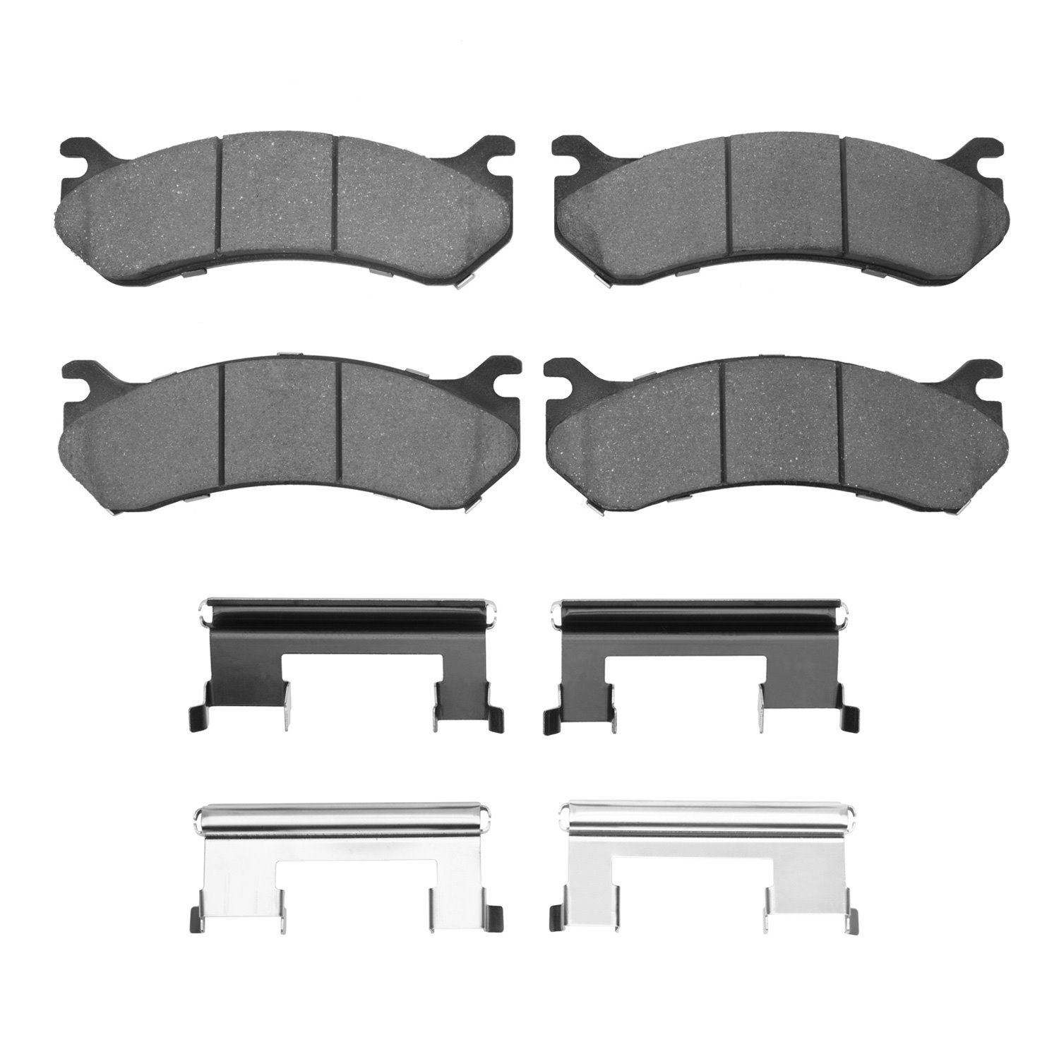 Ceramic Brake Pads & Hardware Kit, 1999-2013 GM, Position: Front & Rear