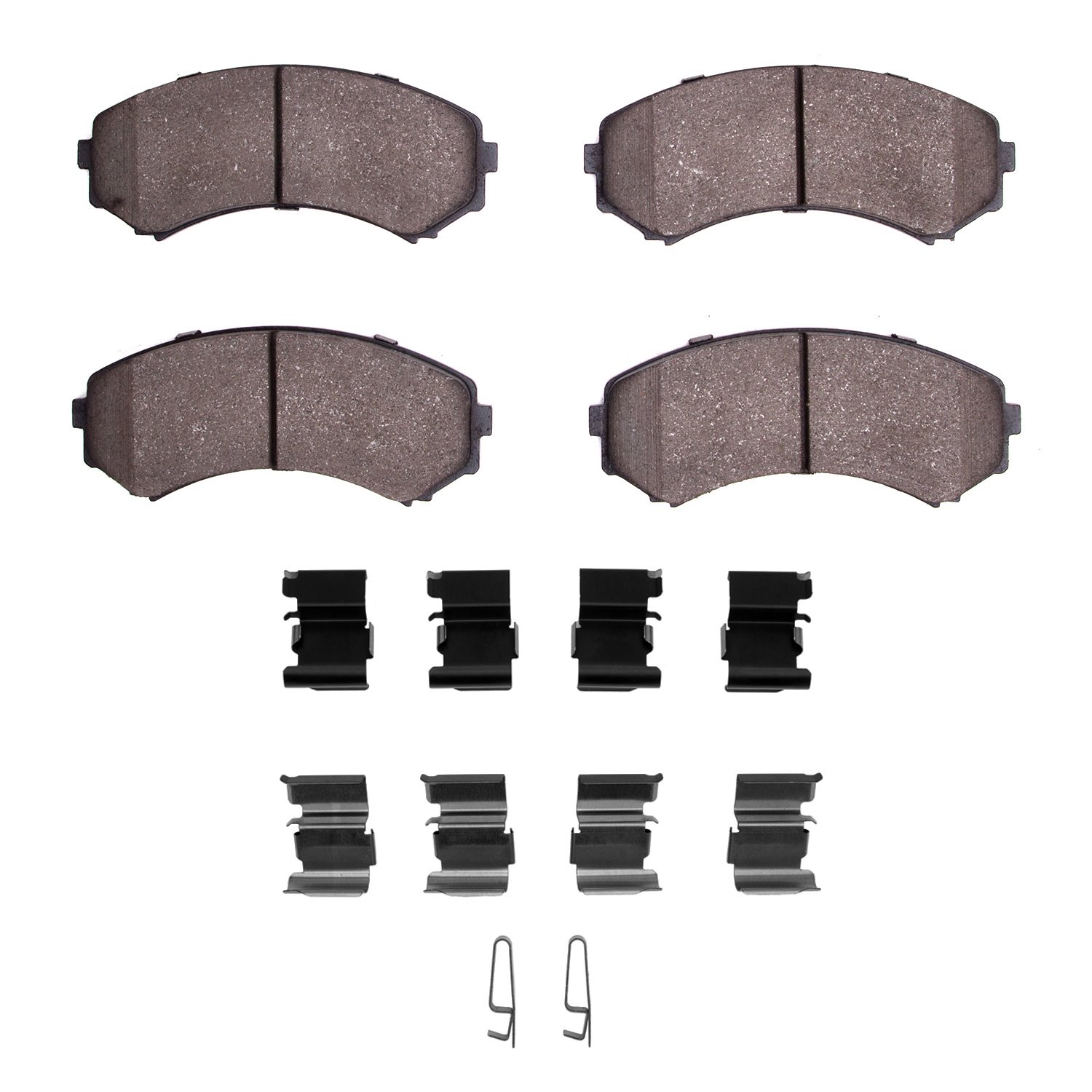 Ceramic Brake Pads & Hardware Kit, 2000-2011 Fits Multiple Makes/Models, Position: Front