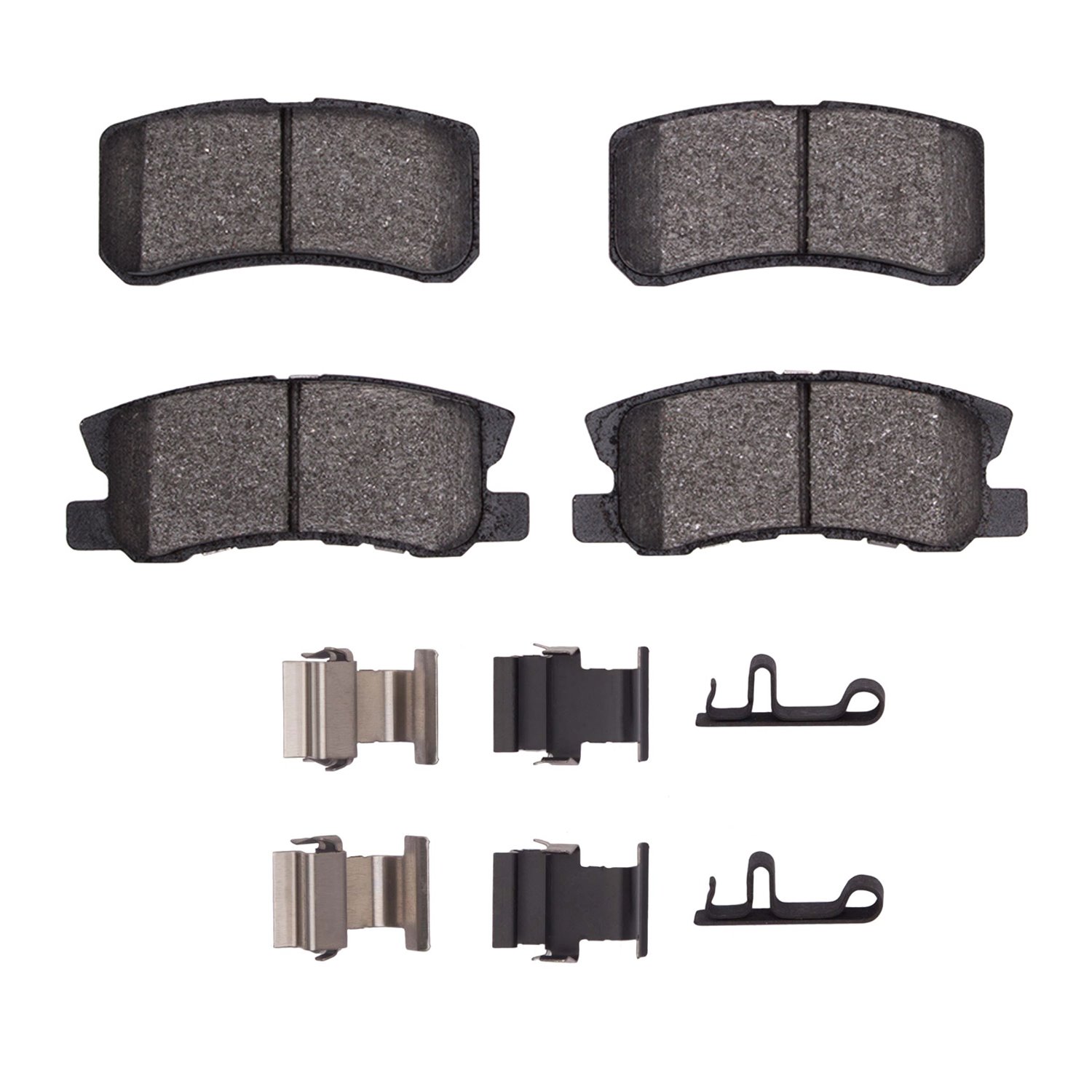 Ceramic Brake Pads & Hardware Kit, 2000-2017 Fits Multiple Makes/Models, Position: Rear