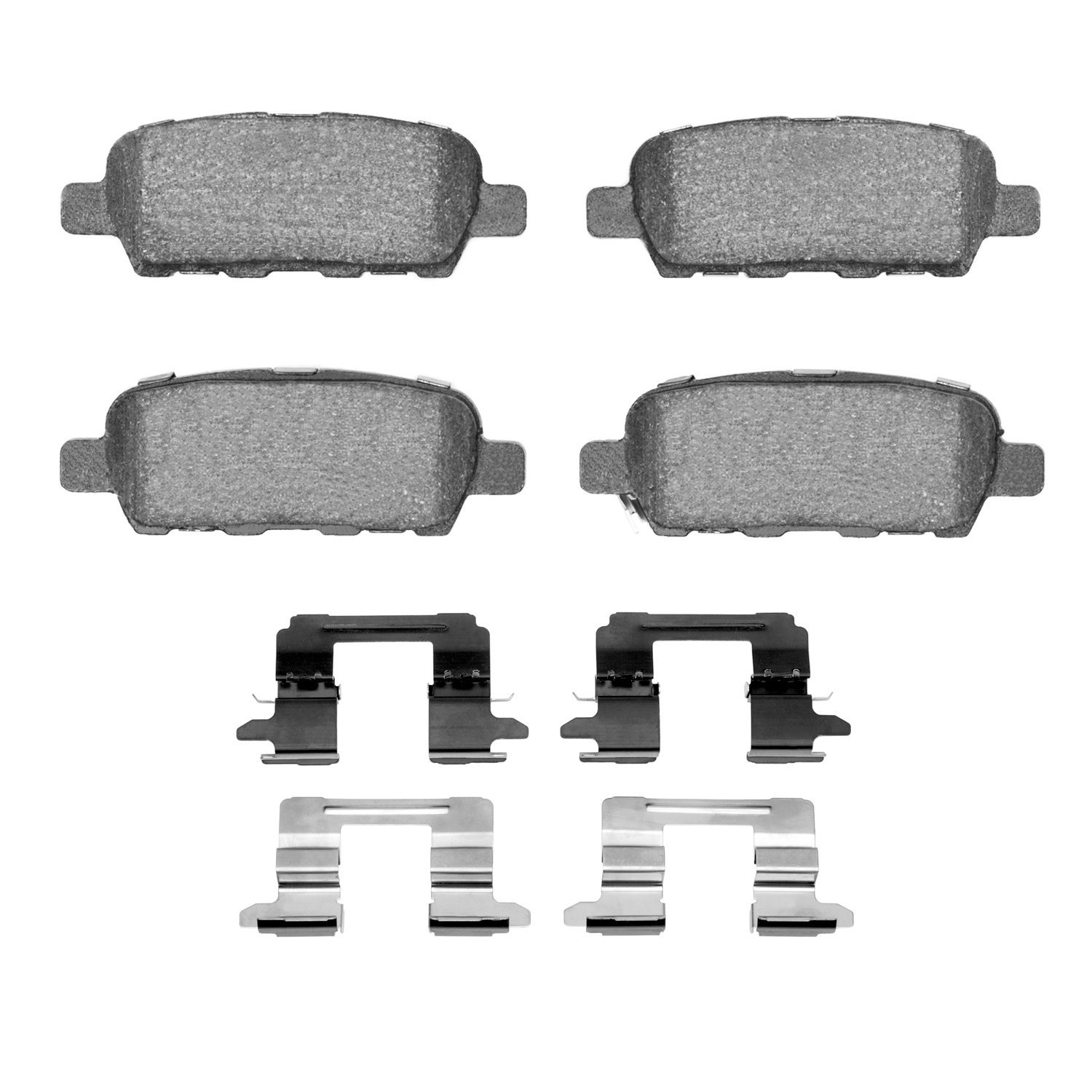 Ceramic Brake Pads & Hardware Kit, Fits Select Fits Multiple Makes/Models, Position: Rear