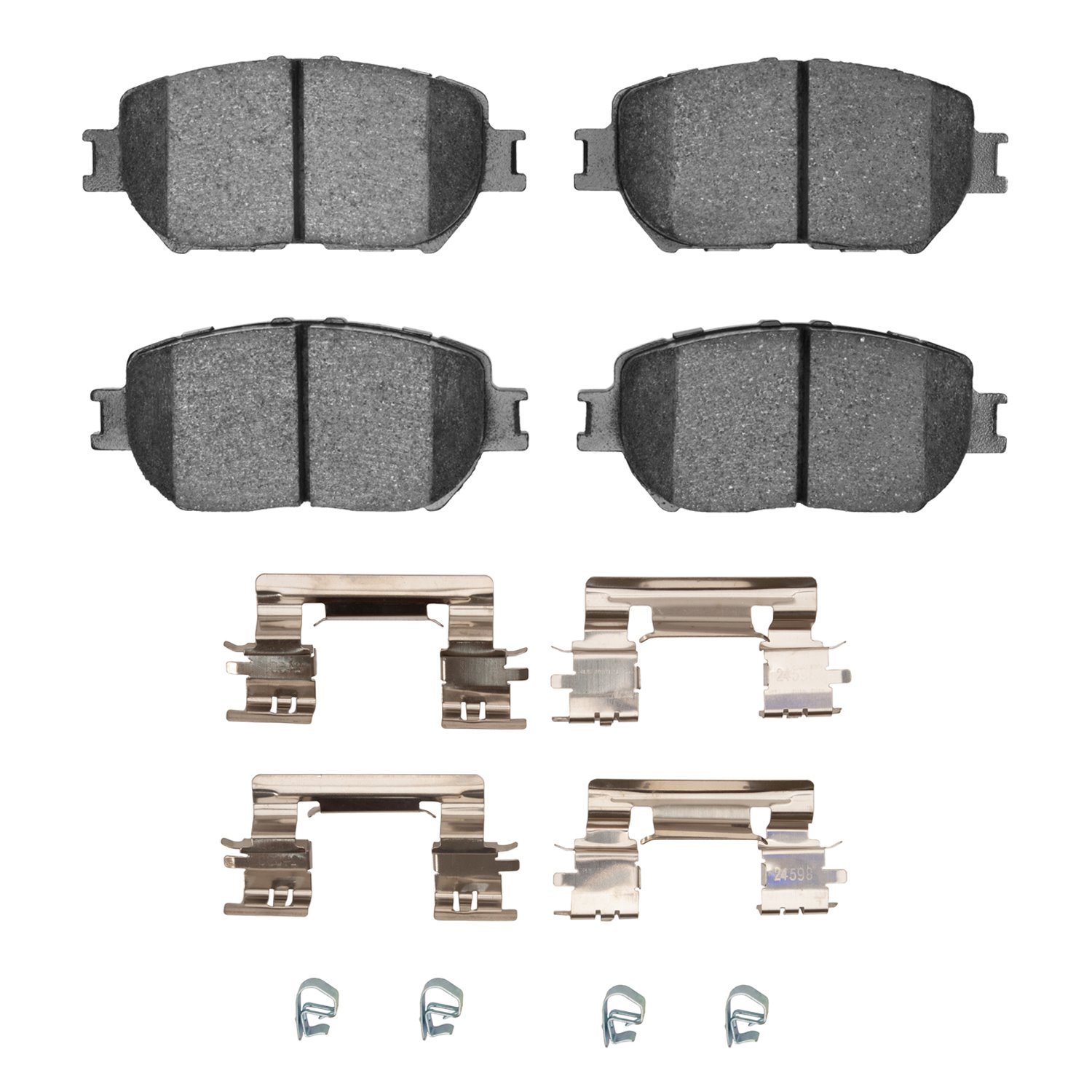 Ceramic Brake Pads & Hardware Kit, 2006-2015 Lexus/Toyota/Scion, Position: Front