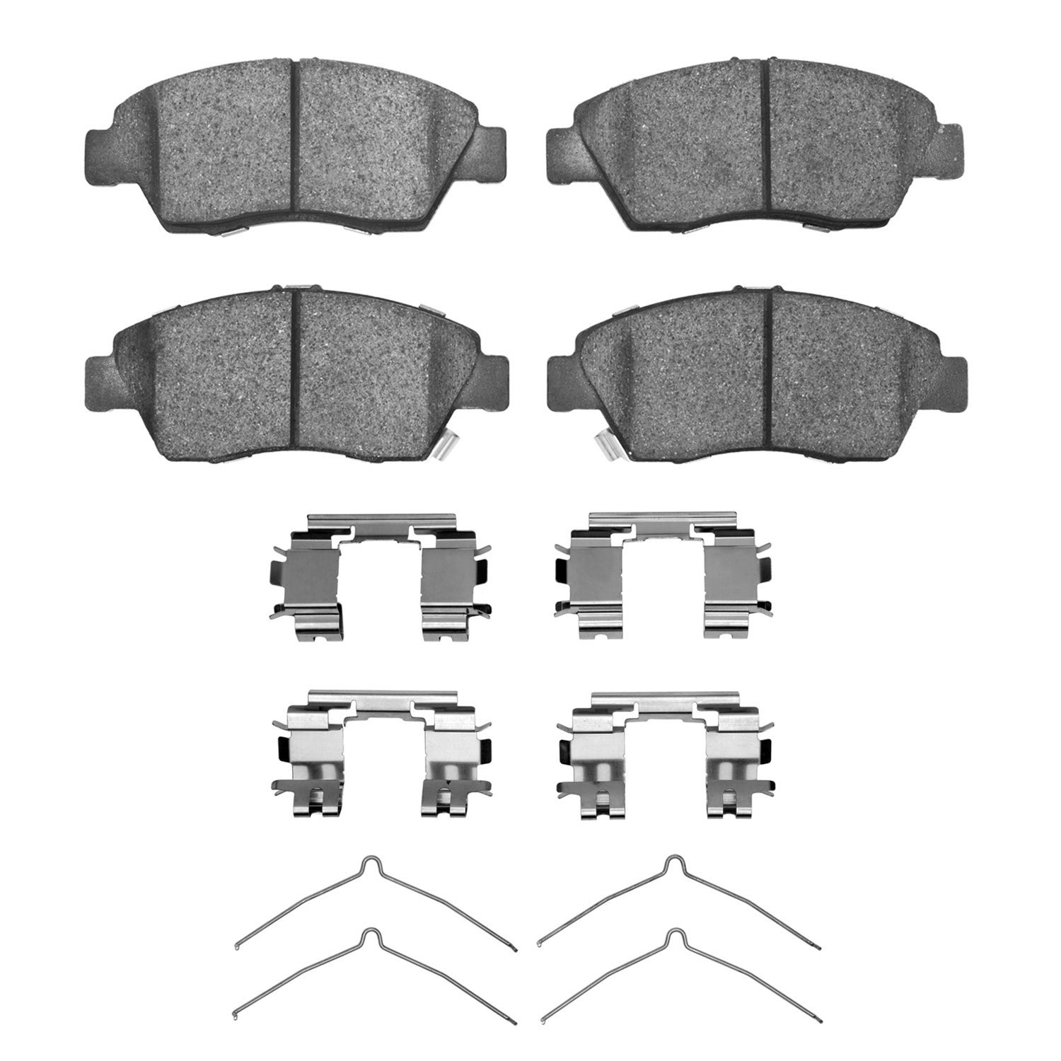 Ceramic Brake Pads & Hardware Kit, 2002-2011 Acura/Honda, Position: Front