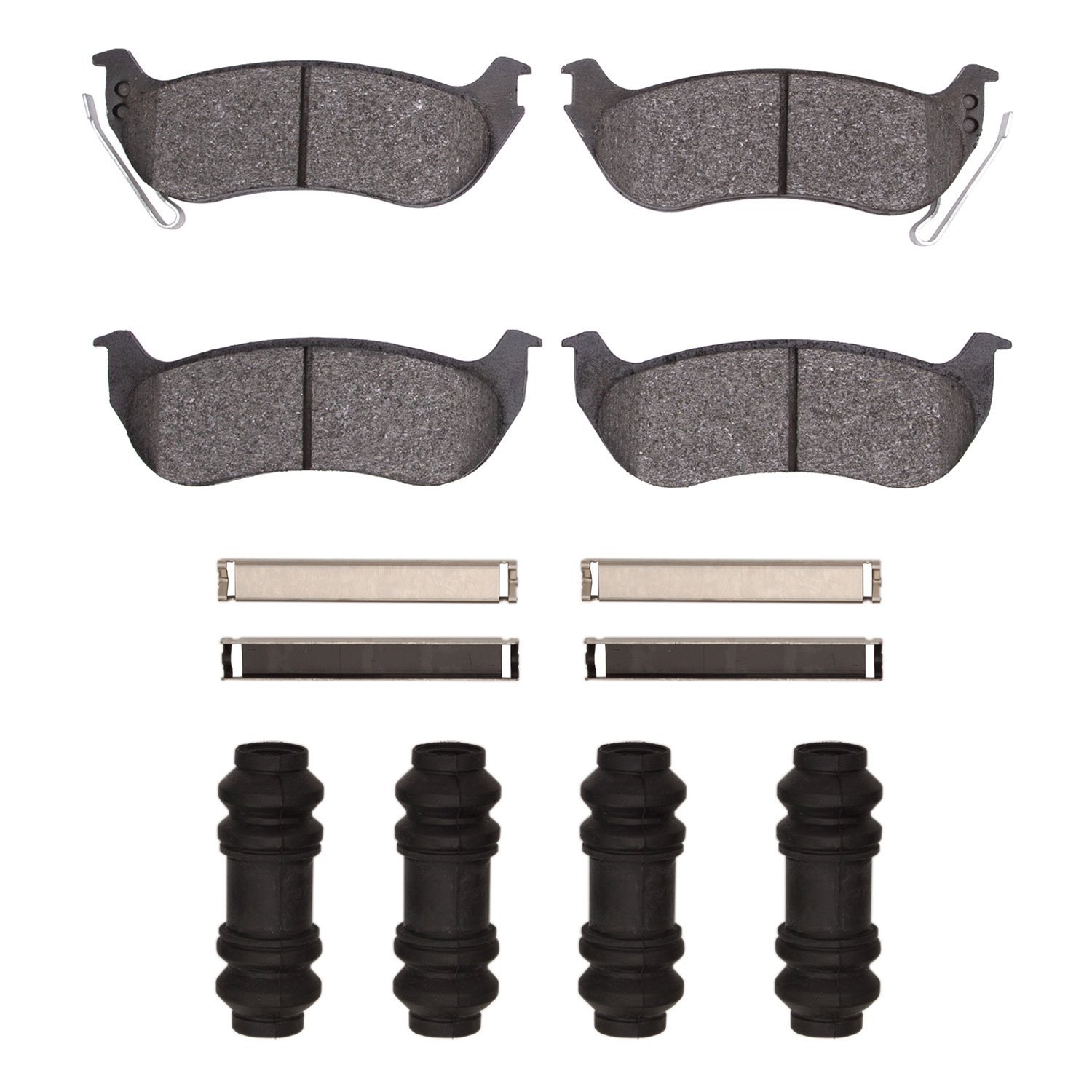 Ceramic Brake Pads & Hardware Kit, 2006-2010 Ford/Lincoln/Mercury/Mazda, Position: Rear