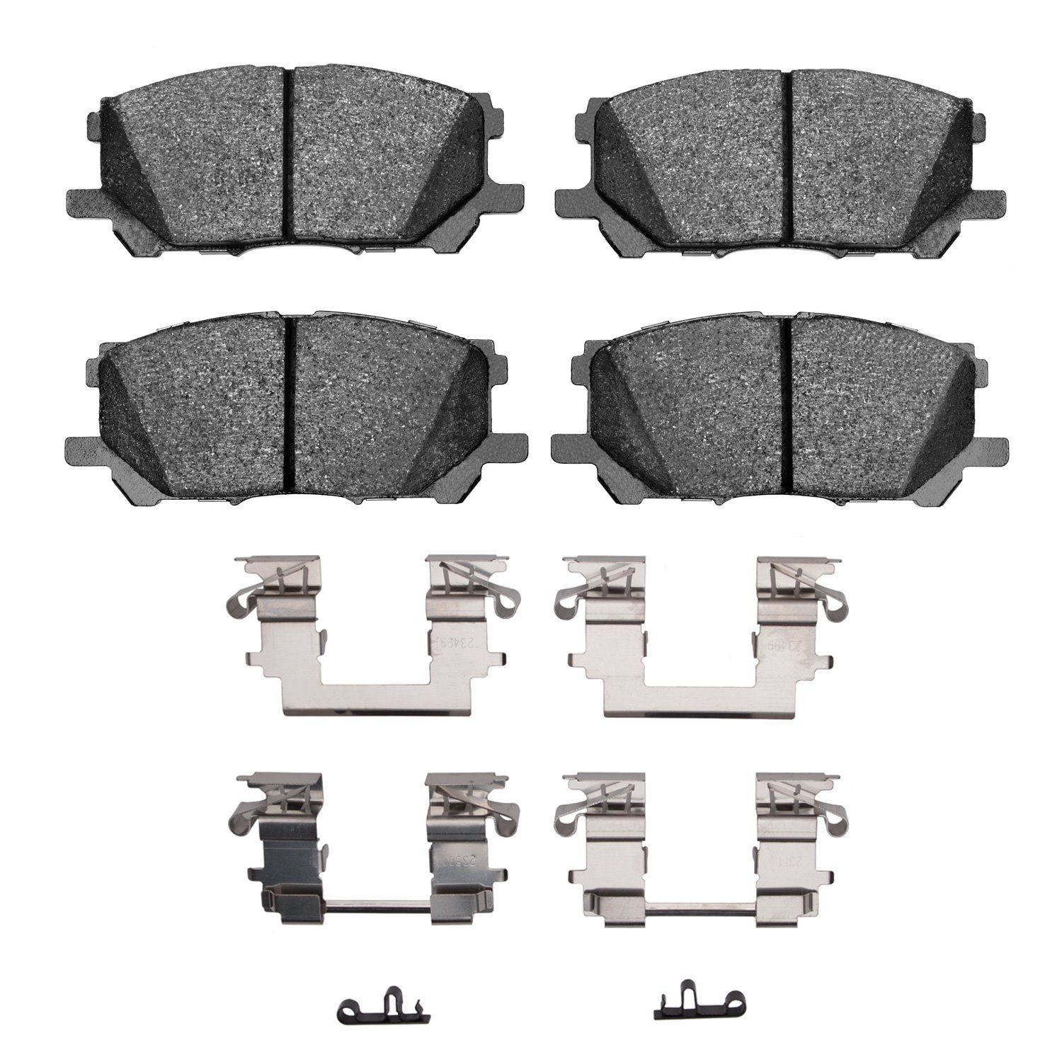 Ceramic Brake Pads & Hardware Kit, 2004-2009 Lexus/Toyota/Scion, Position: Front