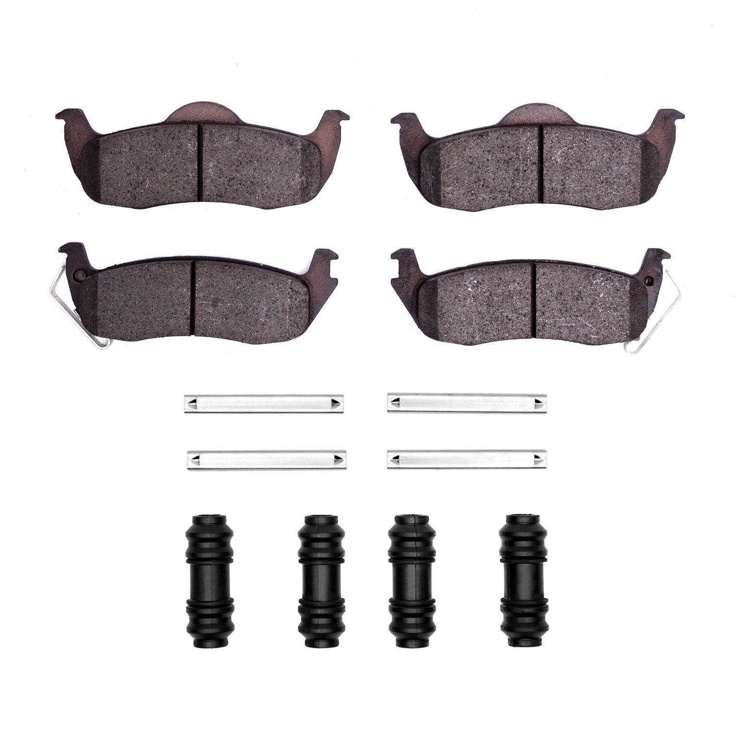 Ceramic Brake Pads & Hardware Kit, 2005-2010 Mopar, Position: Rear