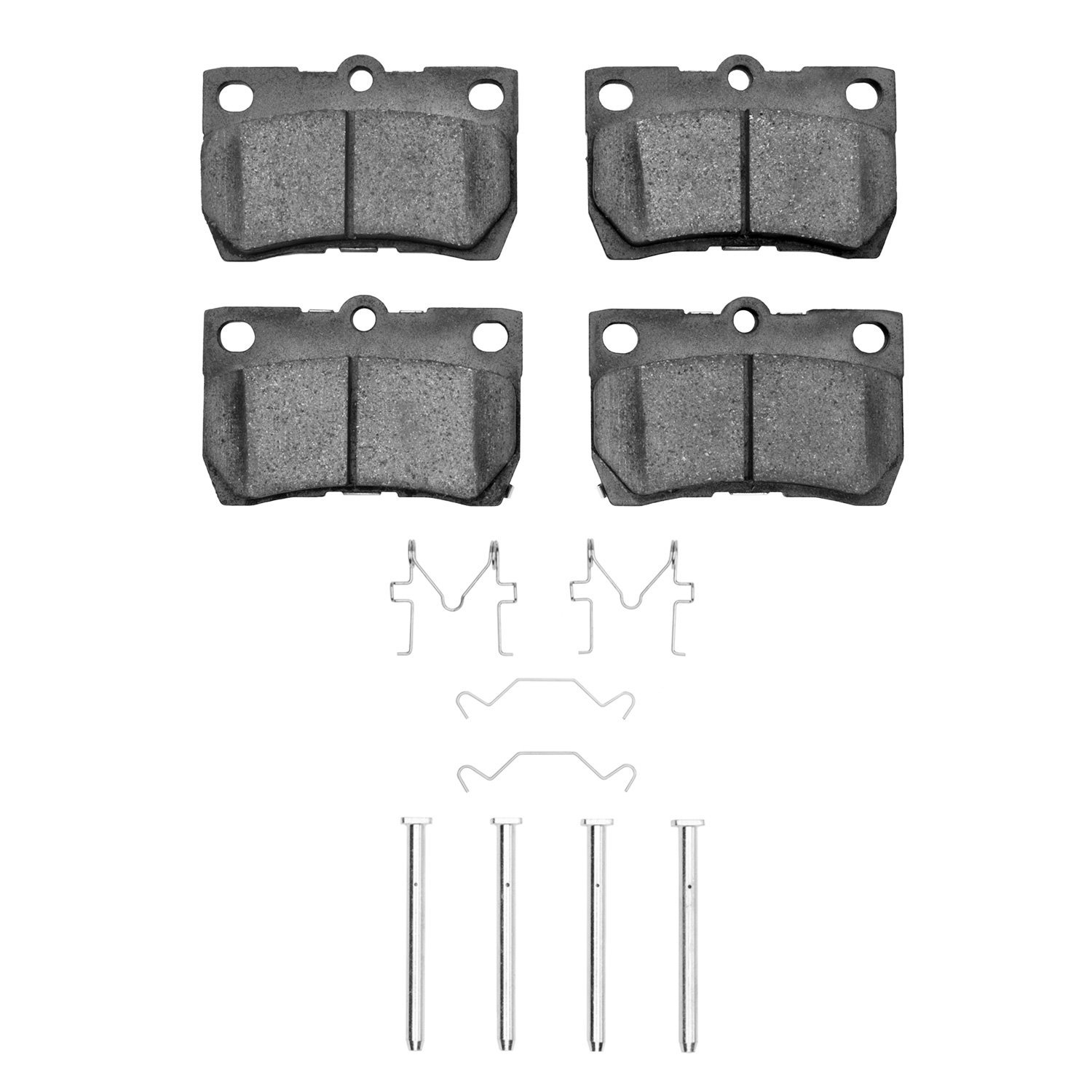 Ceramic Brake Pads & Hardware Kit, 2006-2013 Lexus/Toyota/Scion, Position: Rear