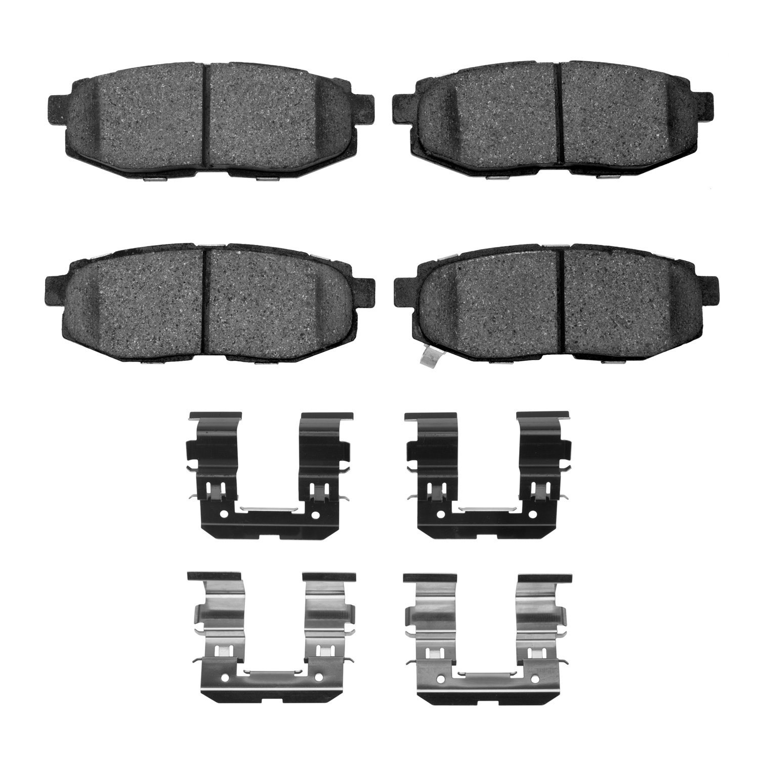 Ceramic Brake Pads & Hardware Kit, Fits Select Fits Multiple Makes/Models, Position: Rear