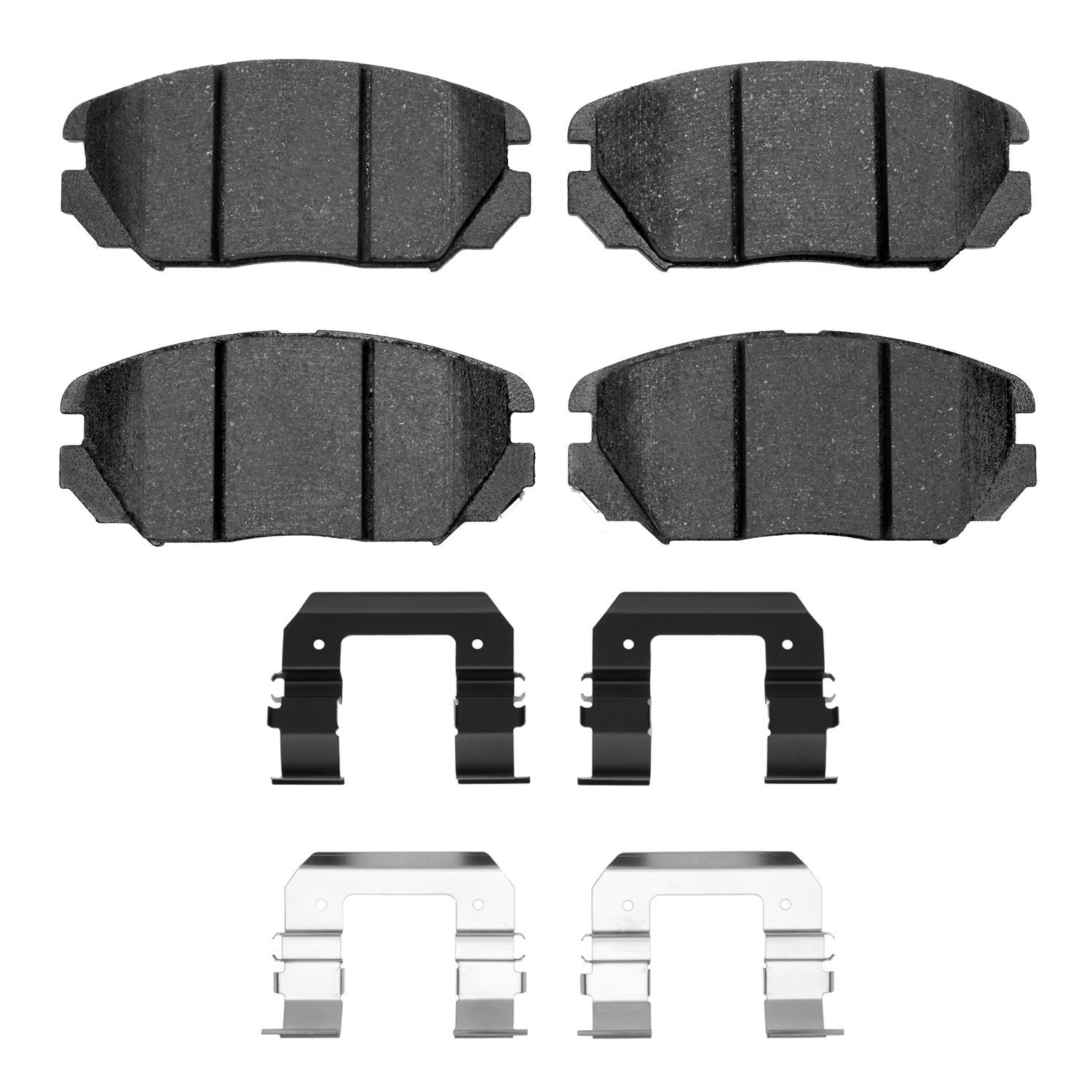 Ceramic Brake Pads & Hardware Kit, 2005-2011 Kia/Hyundai/Genesis, Position: Front