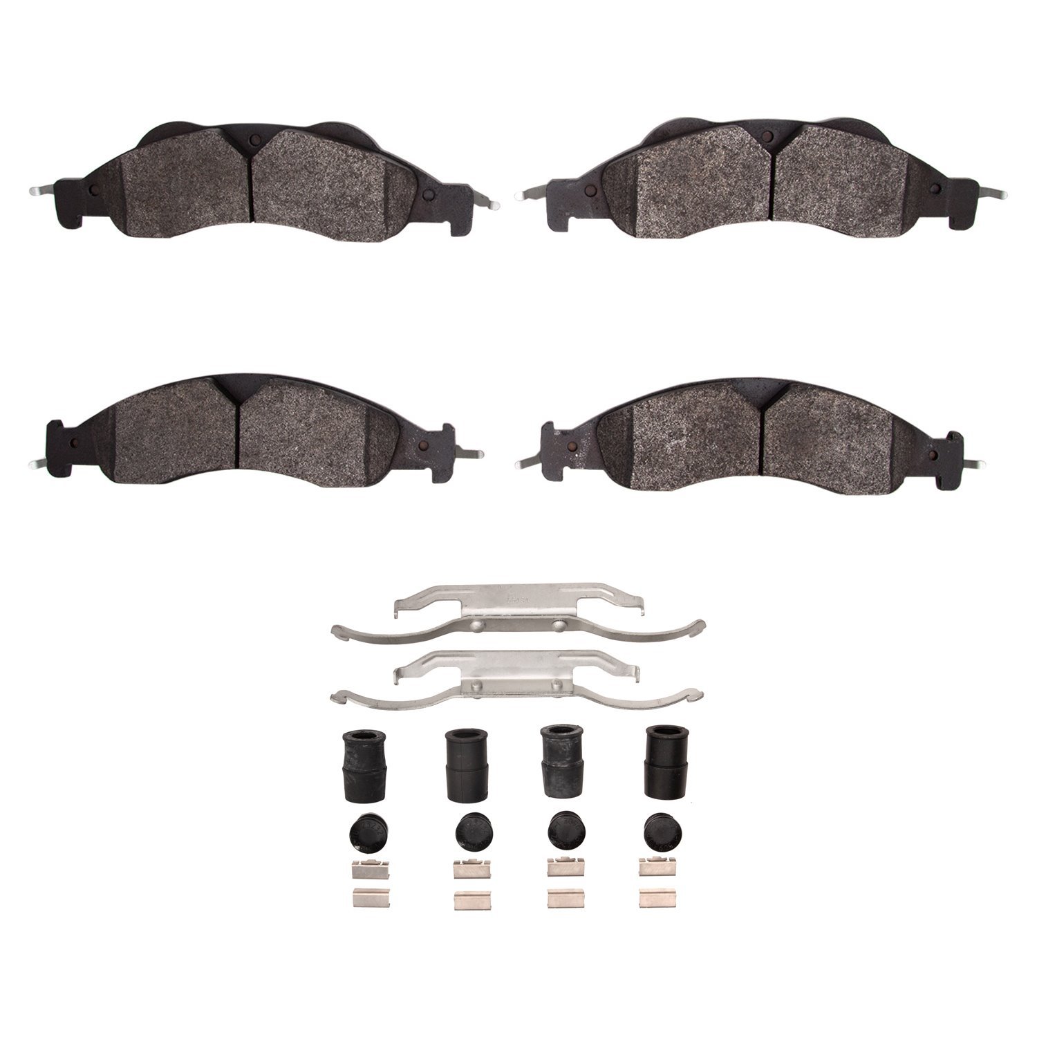 Ceramic Brake Pads & Hardware Kit, 2007-2009 Ford/Lincoln/Mercury/Mazda, Position: Front