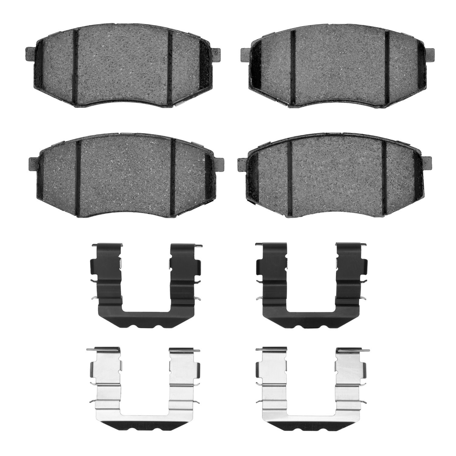 Ceramic Brake Pads & Hardware Kit, 2010-2011 Kia/Hyundai/Genesis, Position: Front