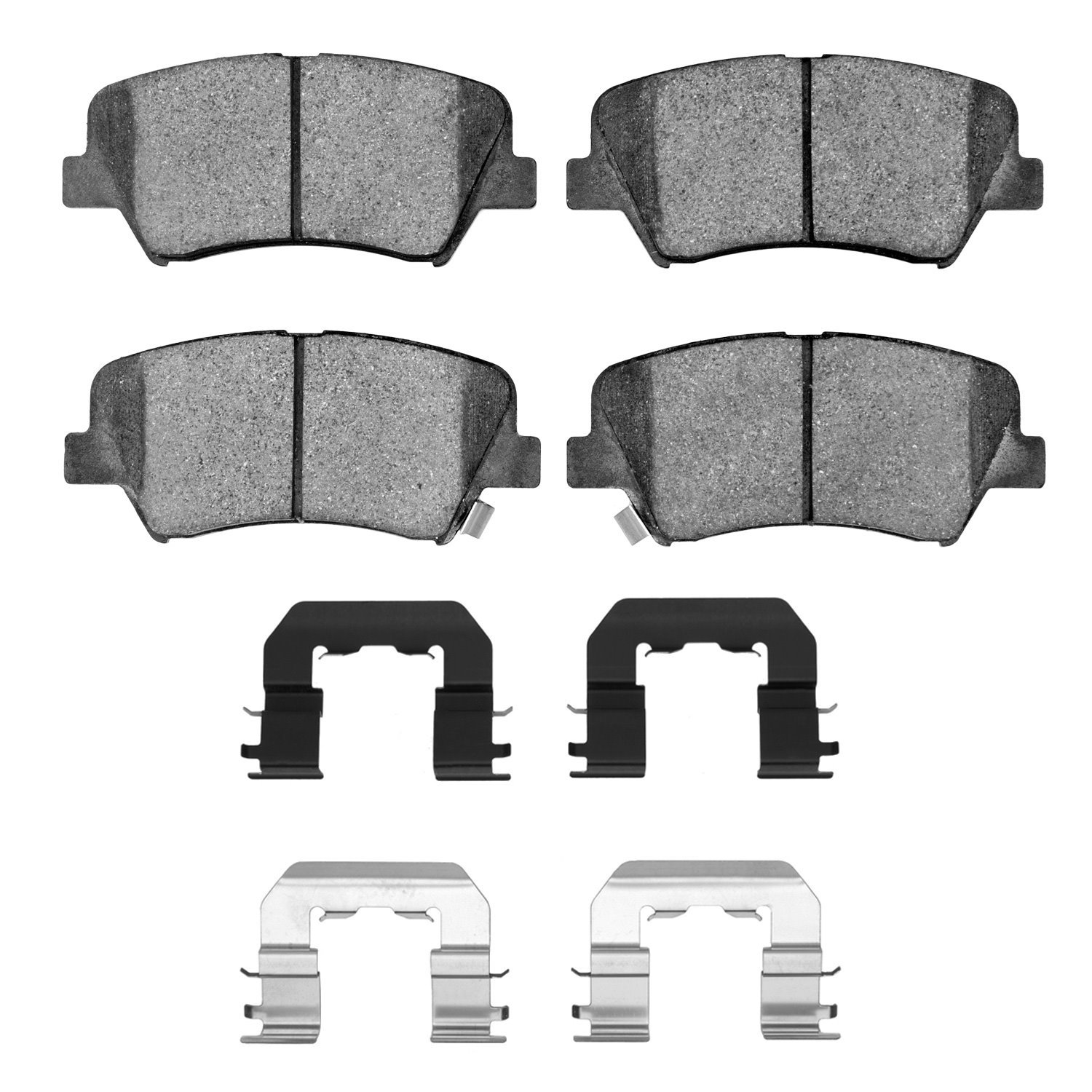 Ceramic Brake Pads & Hardware Kit, 2011-2016 Kia/Hyundai/Genesis, Position: Front