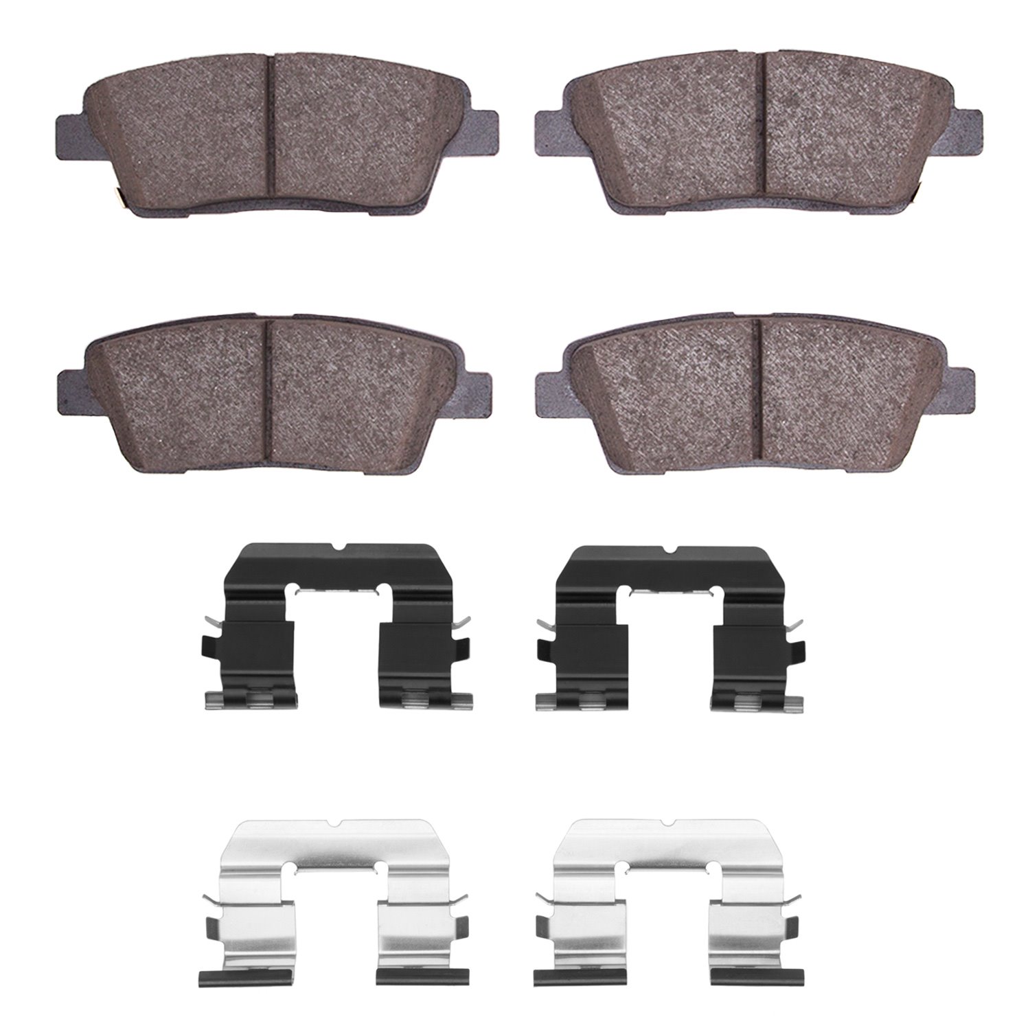 Ceramic Brake Pads & Hardware Kit, 2010-2017 Kia/Hyundai/Genesis, Position: Rear