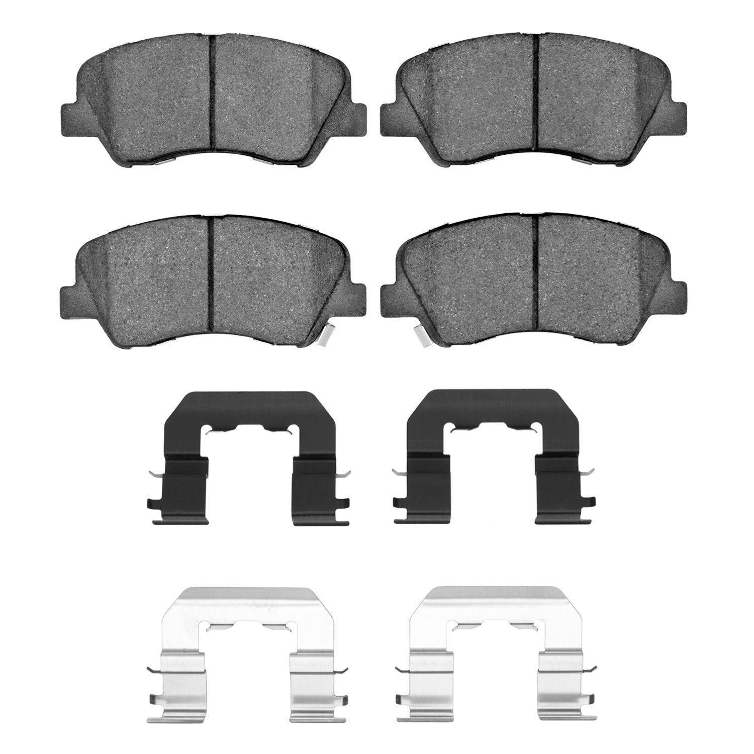 Ceramic Brake Pads & Hardware Kit, 2012-2017 Fits Multiple Makes/Models, Position: Front