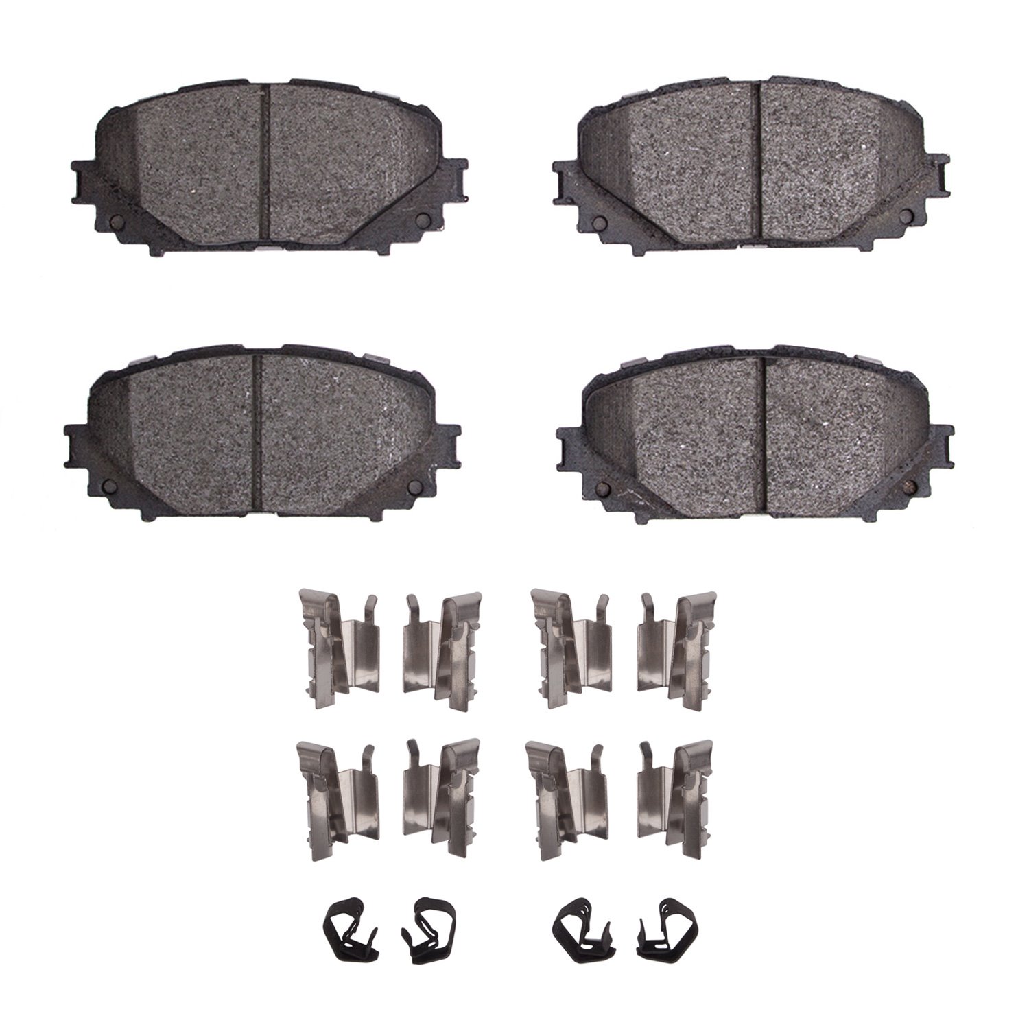 Ceramic Brake Pads & Hardware Kit, 2012-2018 Lexus/Toyota/Scion, Position: Front