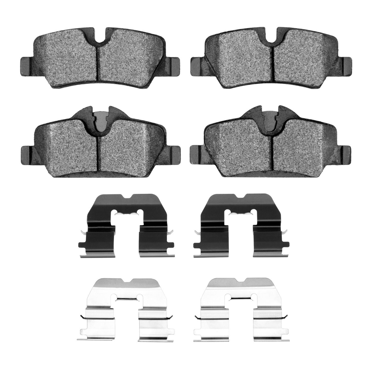 Ceramic Brake Pads & Hardware Kit, Fits Select Mini, Position: Rear